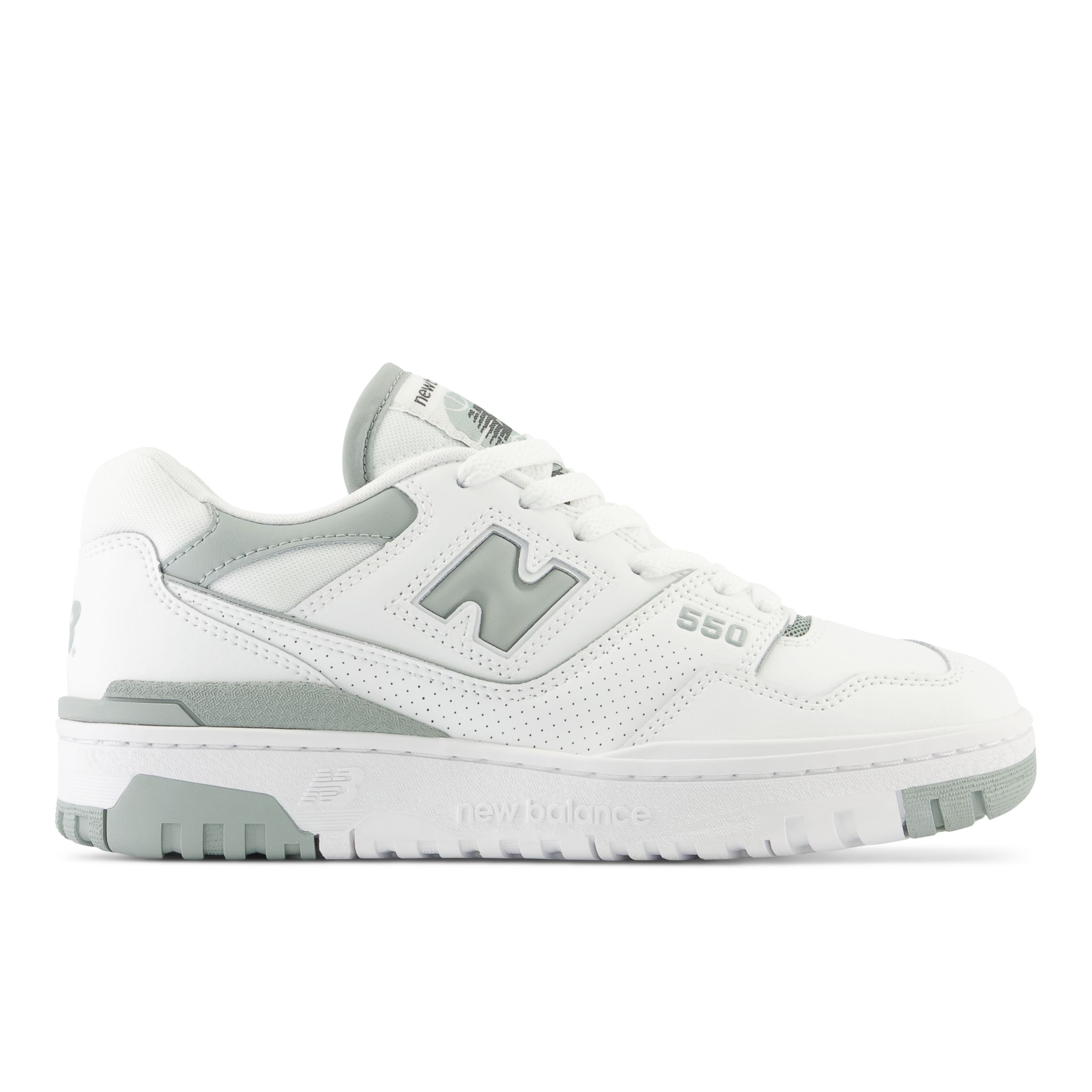 New Balance Women's 550 in White/Green Leather, size 5 Narrow