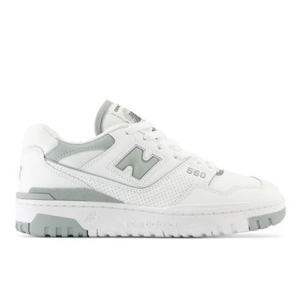 New Balance Women's 550 White Green Basketball Sneaker