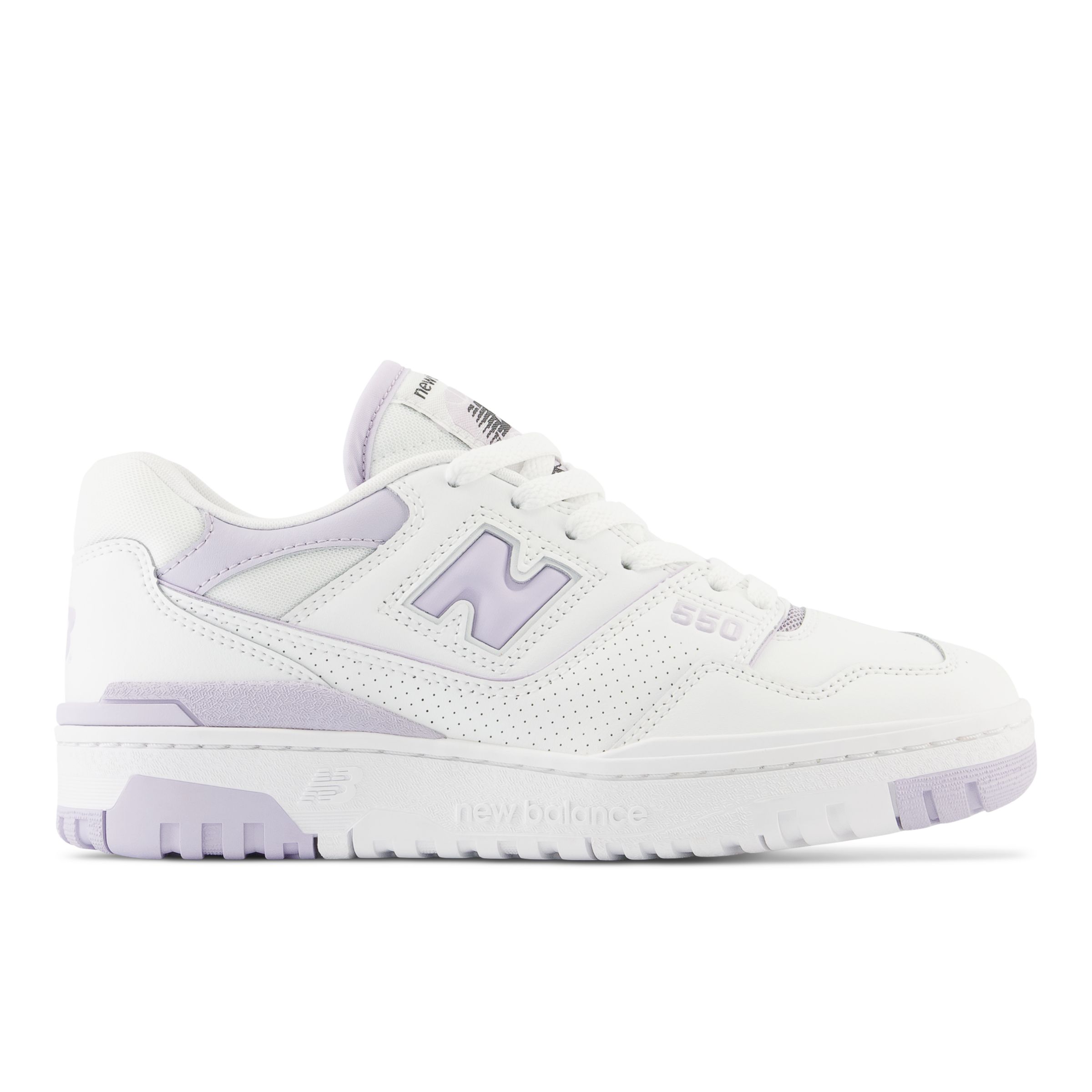 

New Balance Femme 550 en Blanc/Mauve, Leather, Taille 37