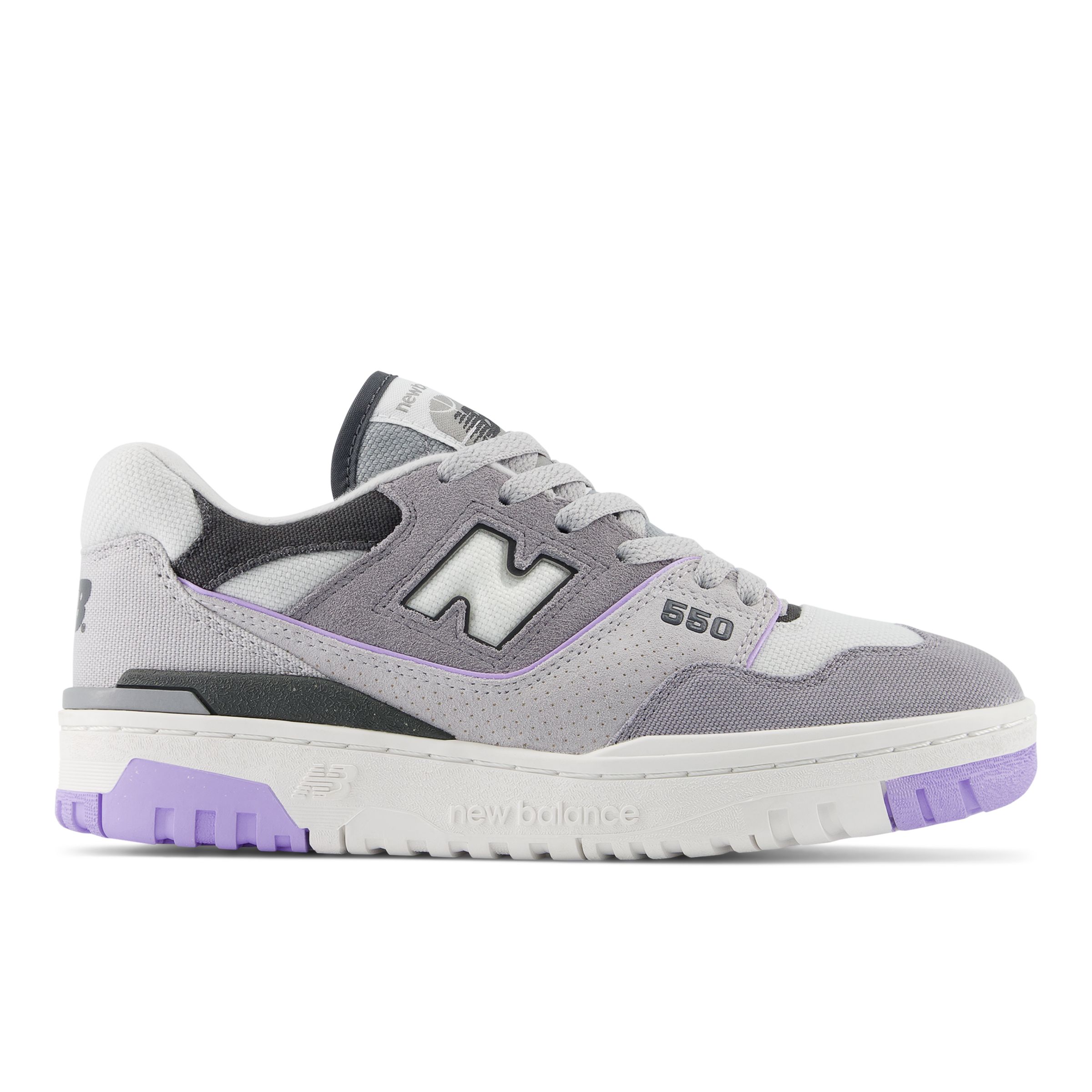 New Balance 550 Basketball Shoe In Grey/purple