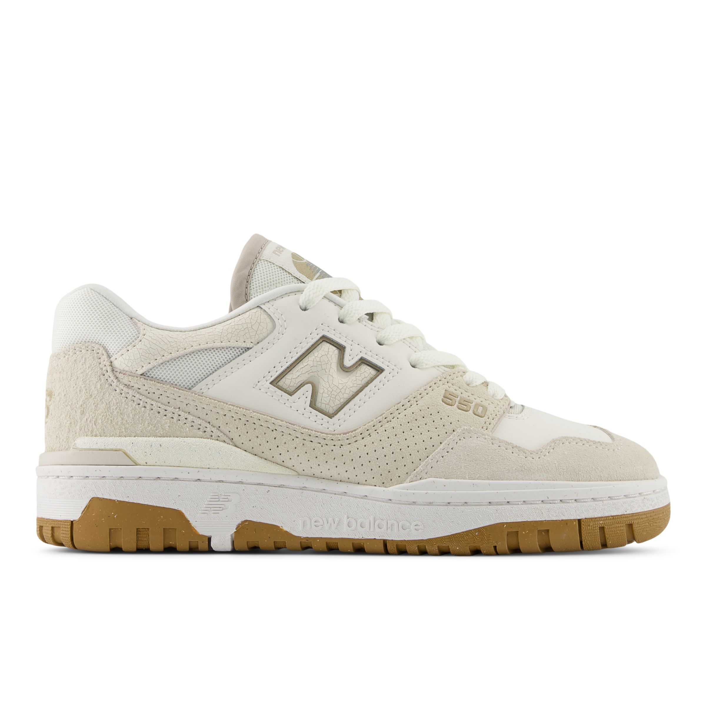 New Balance Femme 550 en Blanc/Beige, Leather, Taille 43