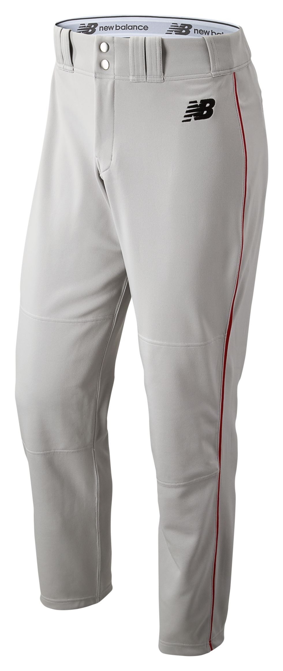 

New Balance Men's Adversary 2 Baseball Piped Pant Athletic Grey/Red - Grey/Red