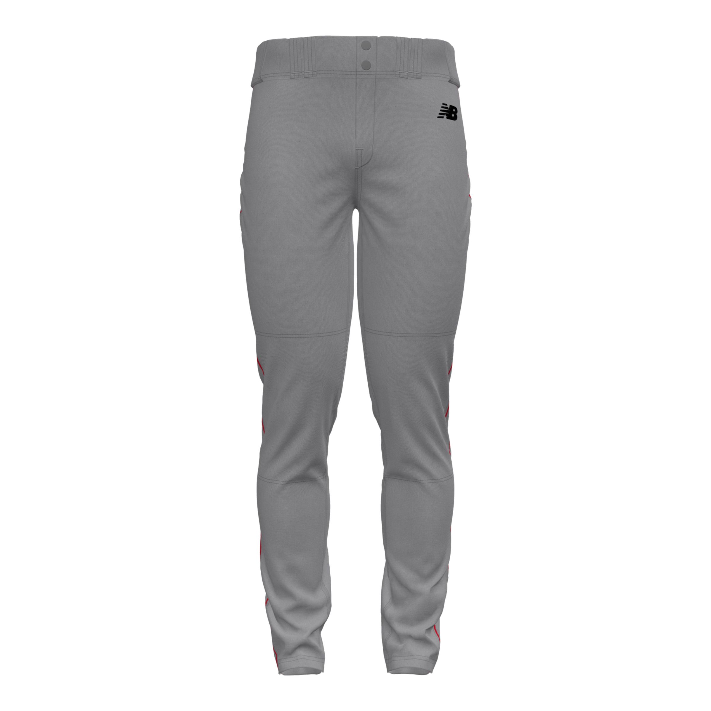 New Balance Men’s Adversary 2 Baseball Piped Pant Tapered – Grey/Red (Size M)