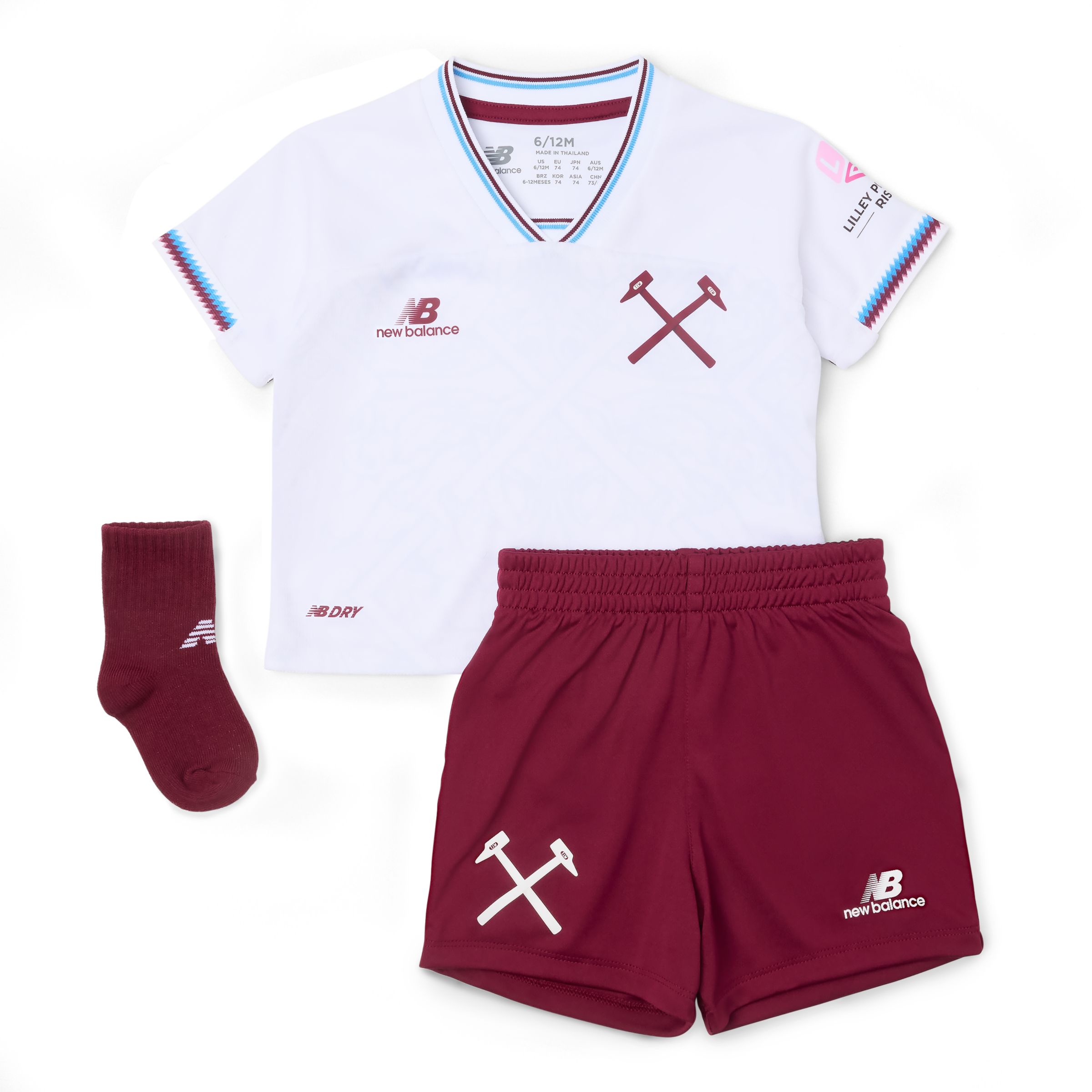 New Balance West Ham United 26/27 Away Baby Kit, BS62G10AAWY