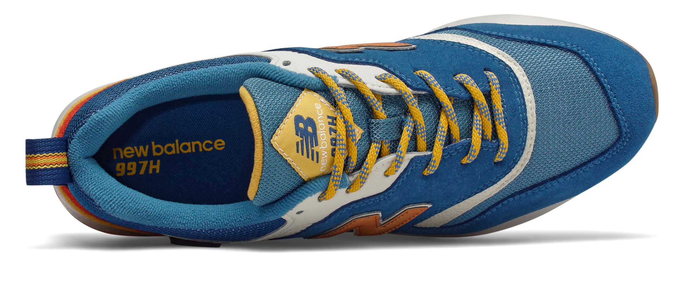 new balance 997h blue varsity orange