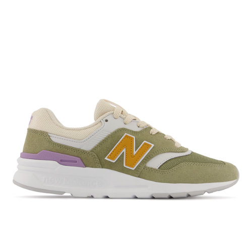 New Balance Women's 997H in Green/Yellow Suede/Mesh, size 5.5