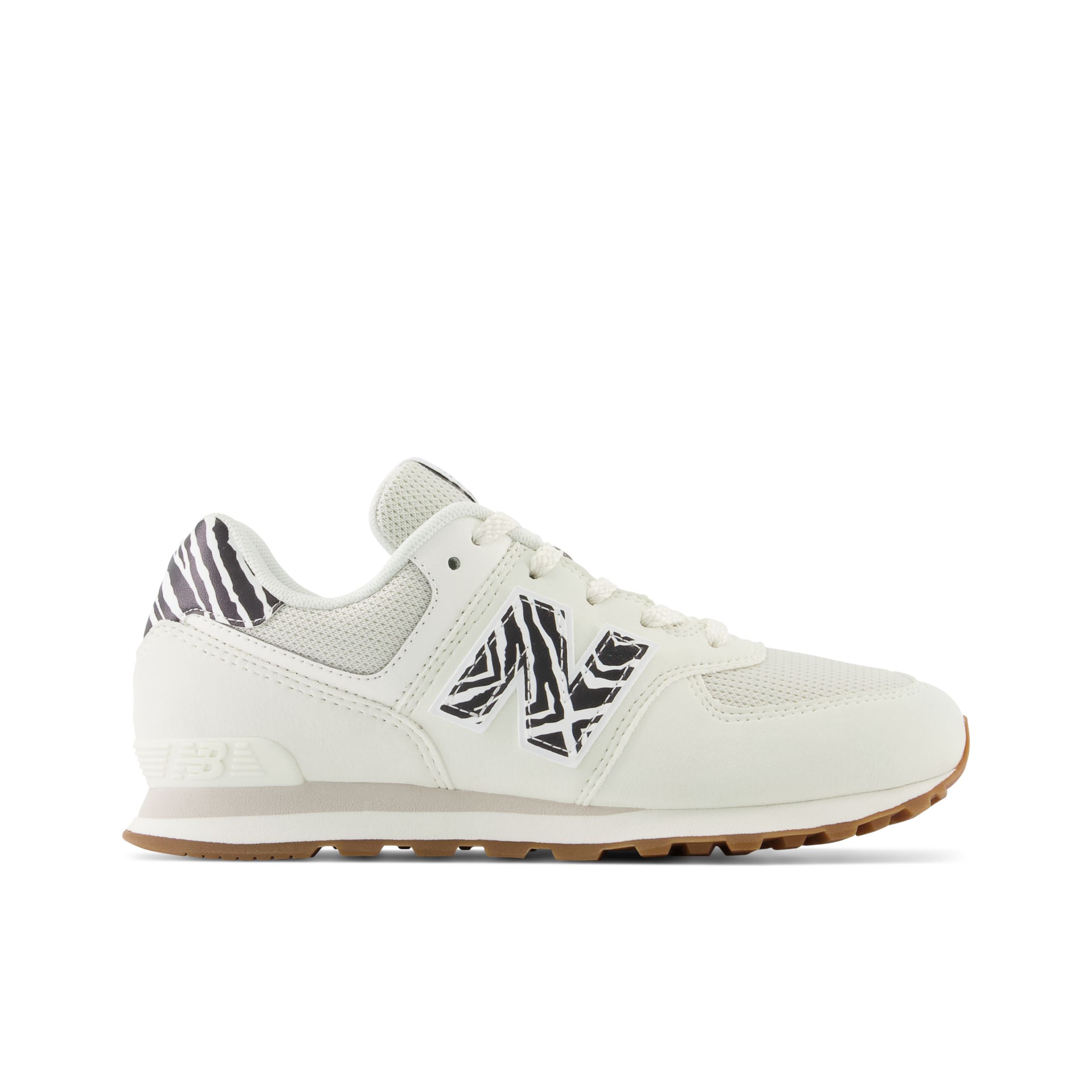 

New Balance Kids' 574 White/Black/Pink - White/Black/Pink