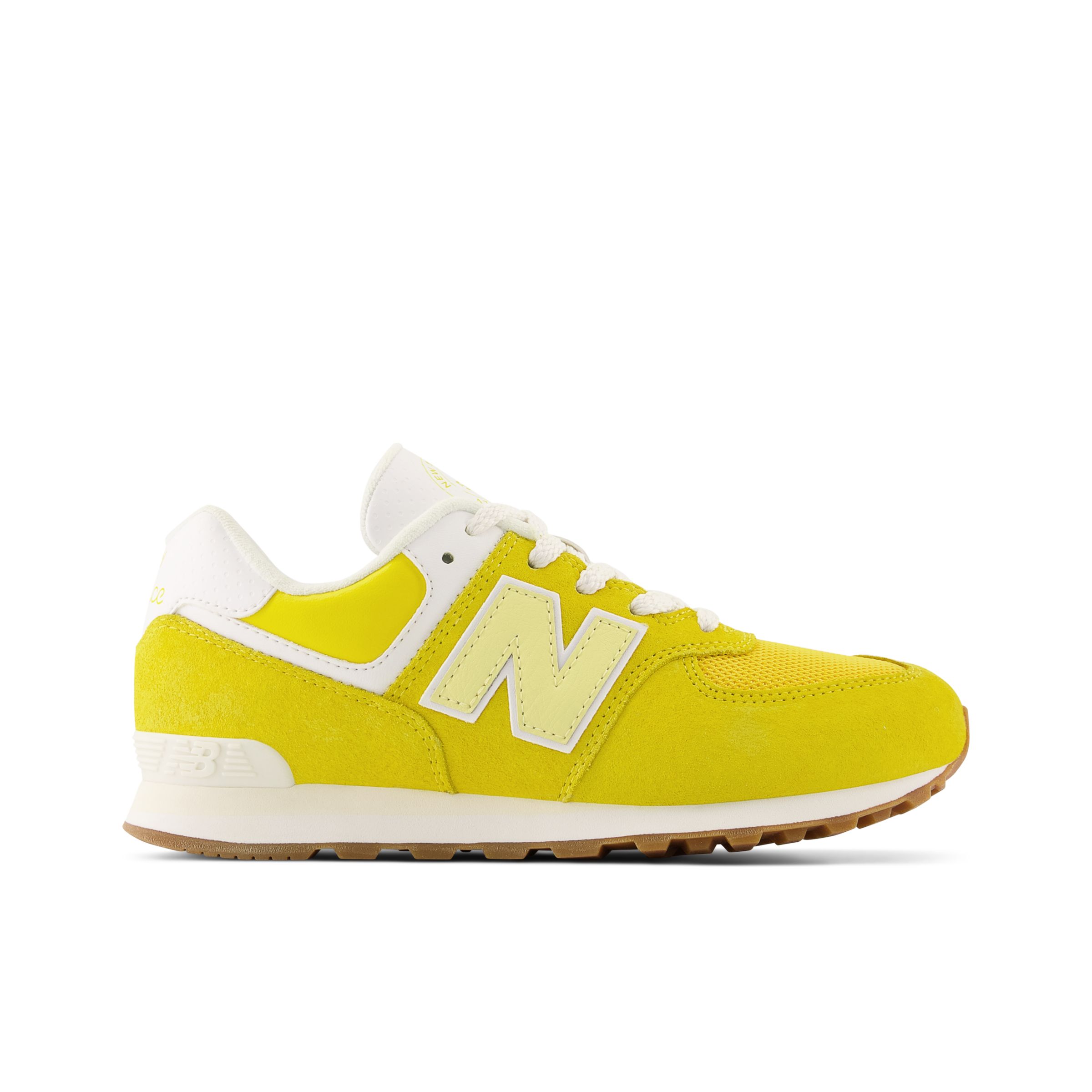 New Balance Crian?a 574 in Amarelo, Leather, Tamanho 37.5