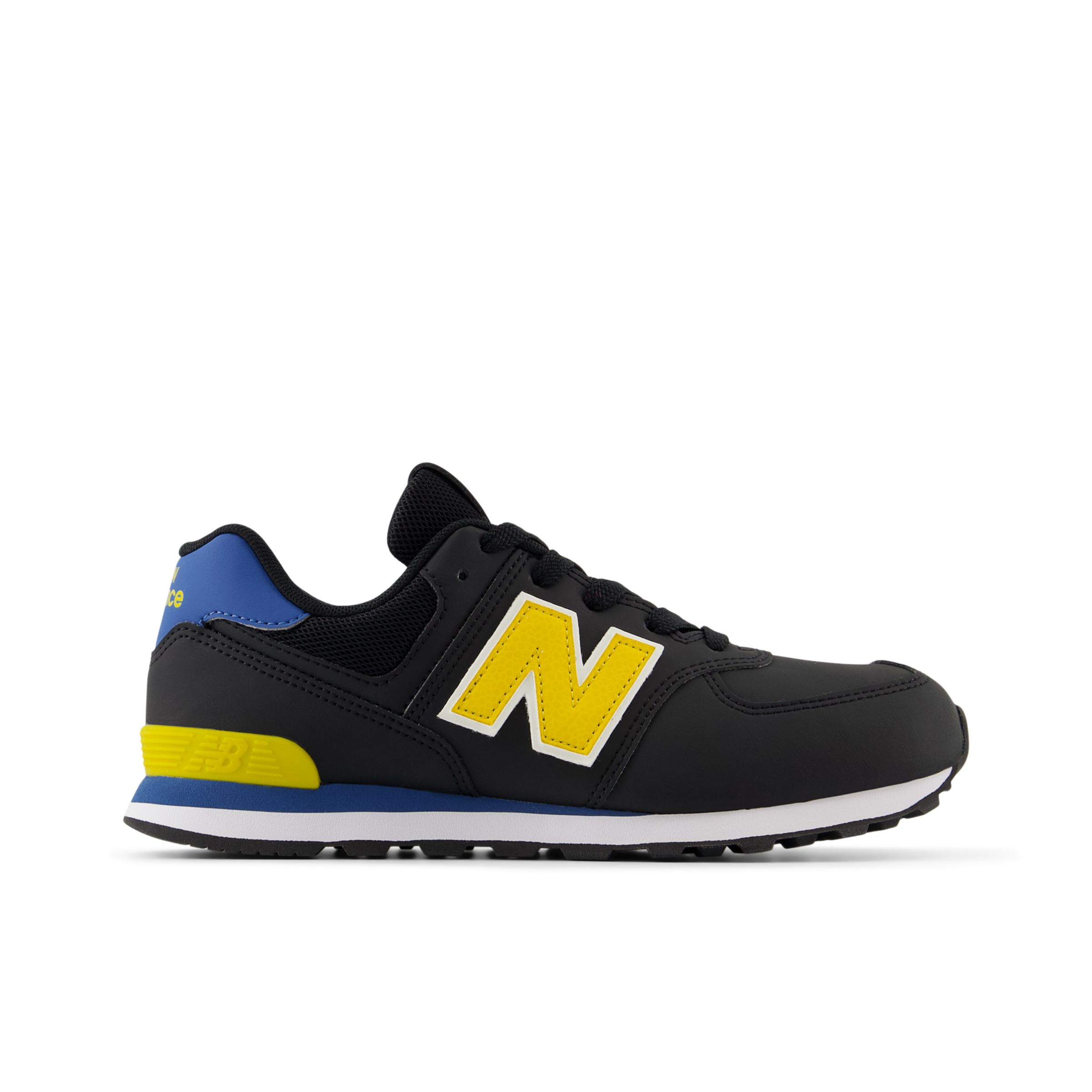 New Balance Enfant 574 en Noir/Orange, Synthetic, Taille 35.5