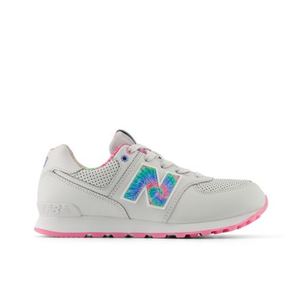 574 LACE, Grey Matter with Signal Pink, GC574KL