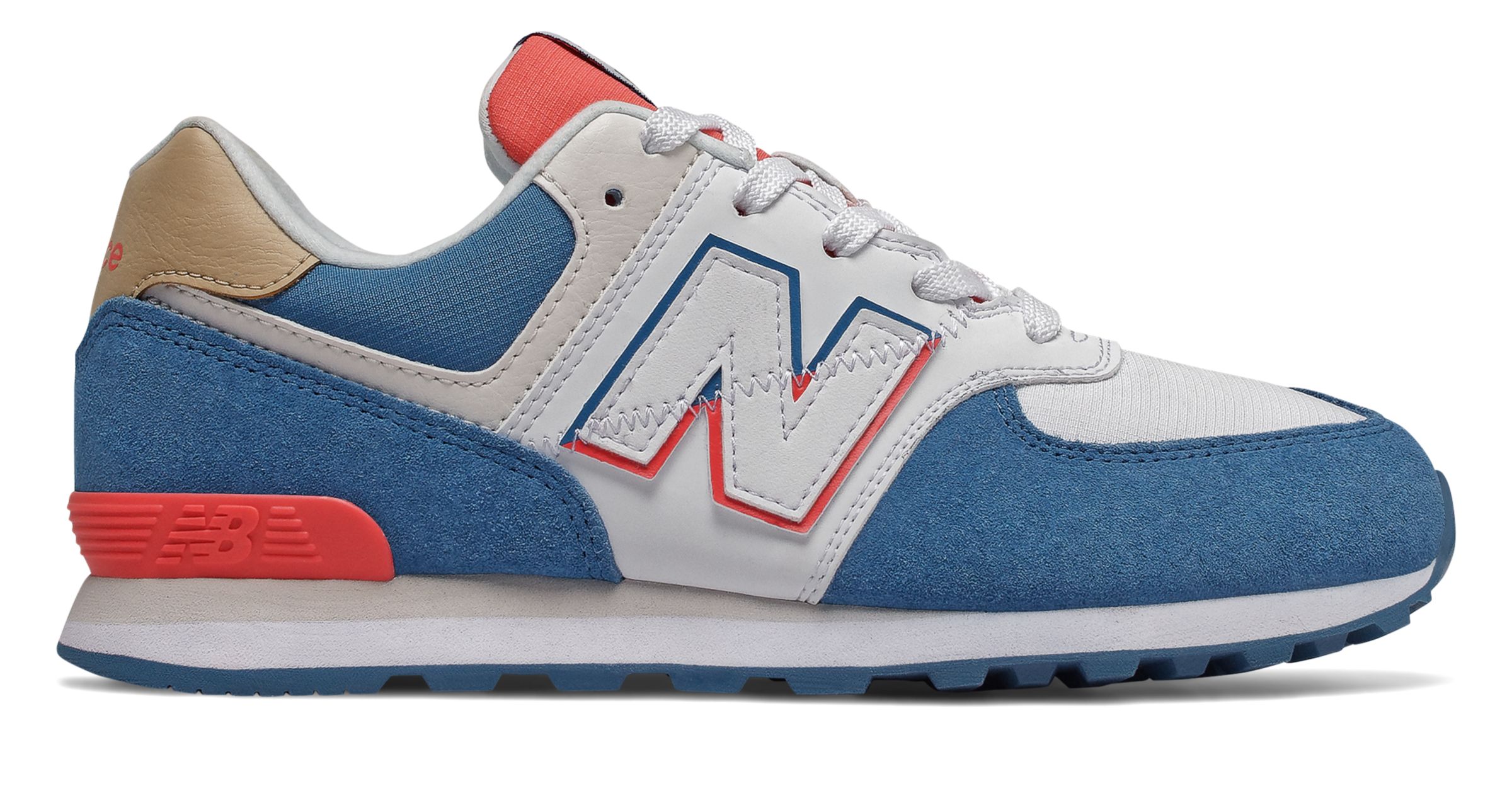 new balance men's 574 split sail mako blue