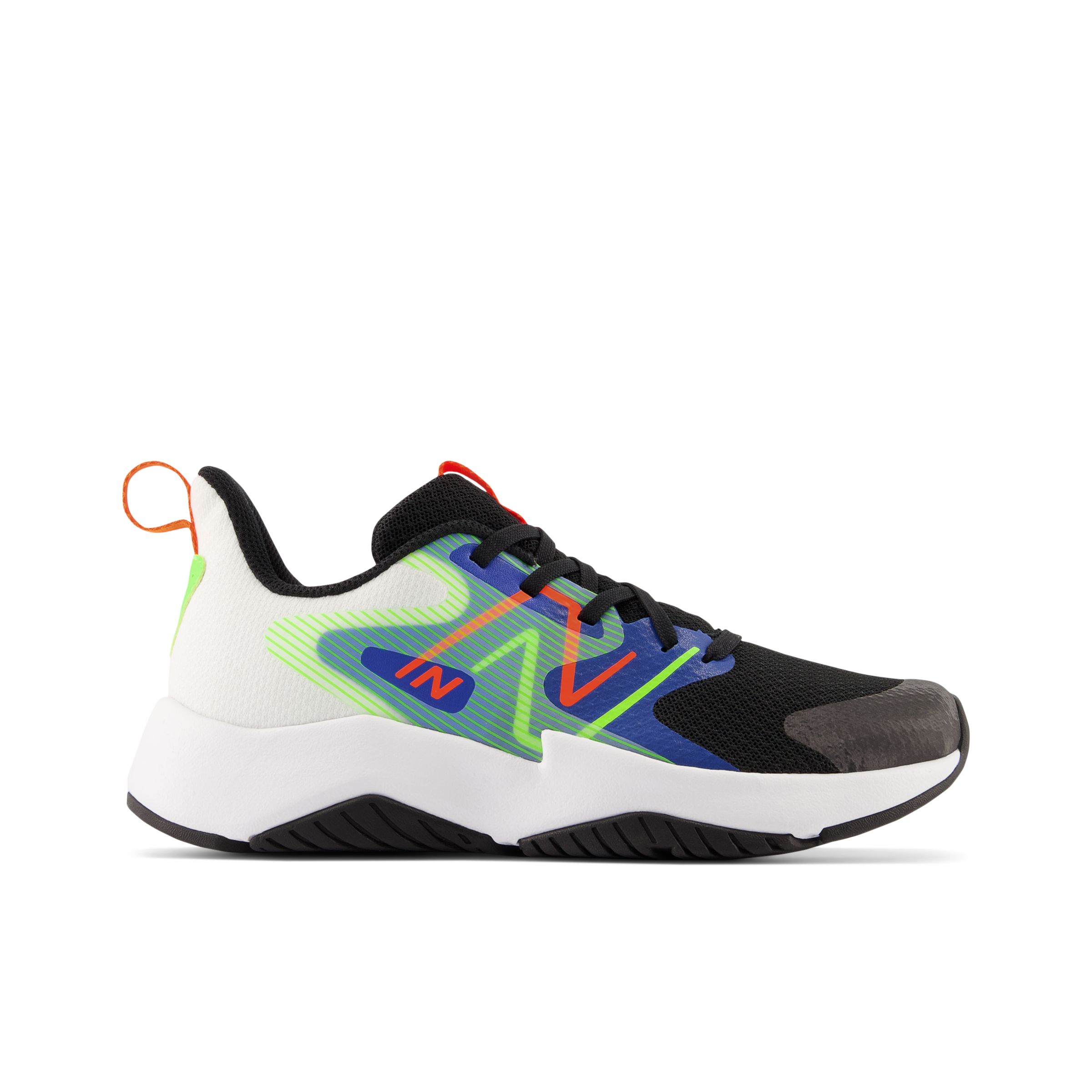 

New Balance Kids Rave Run v2 Черный/Синий/Белый/Зеленый Размер 5 M, Black/blue/white/green
