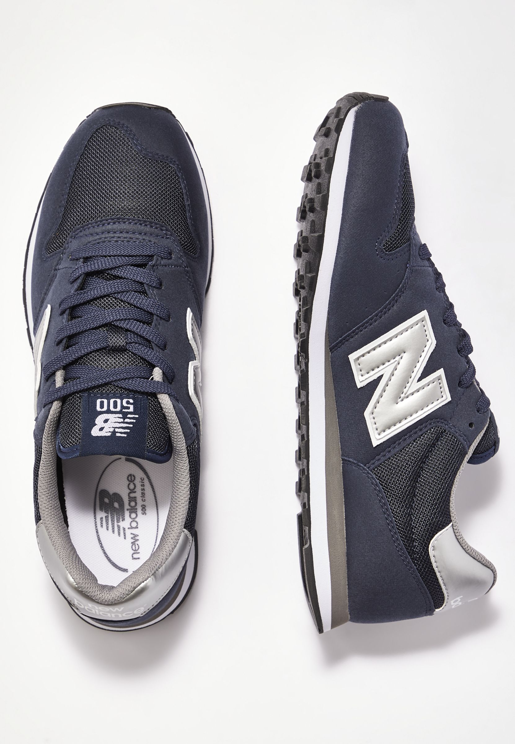 New Balance Men's 500 Classic in Blue/Grey Suede/Mesh - GM500NAY