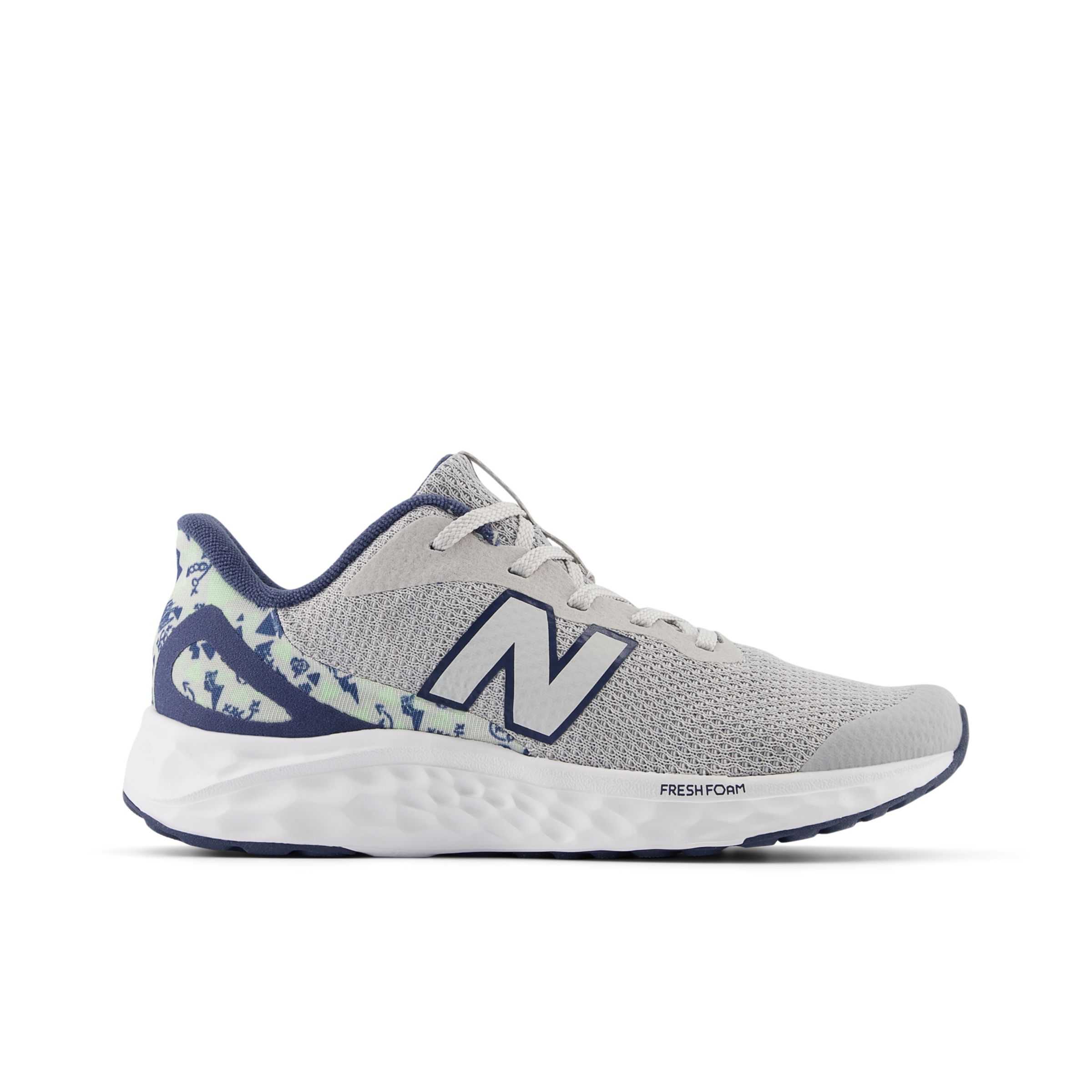 

New Balance Kids' Fresh Foam Arishi v4 Grey/Blue/Green - Grey/Blue/Green