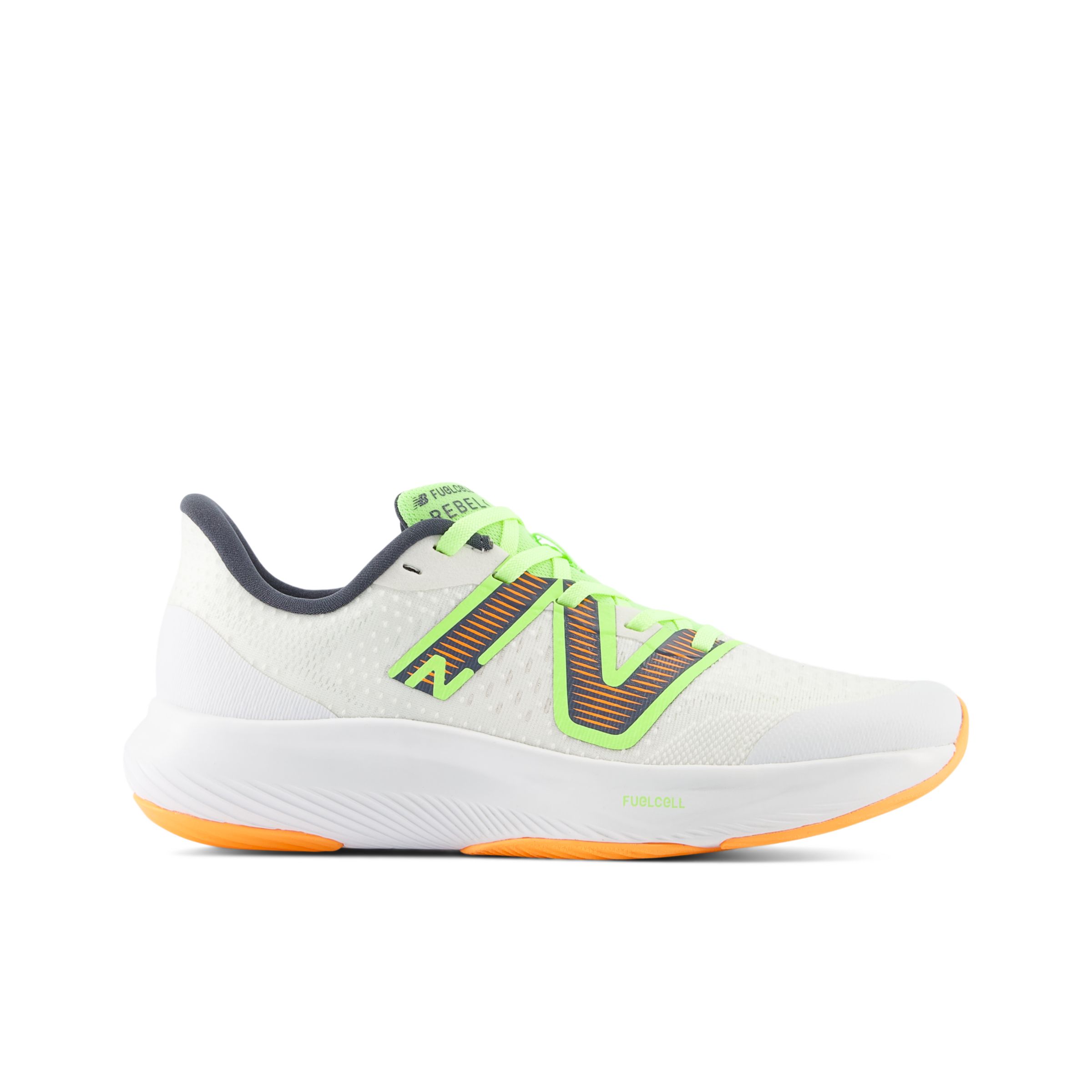

New Balance Enfant FuelCell Rebel v3 en Blanc/Vert/Orange, Synthetic, Taille 38.5