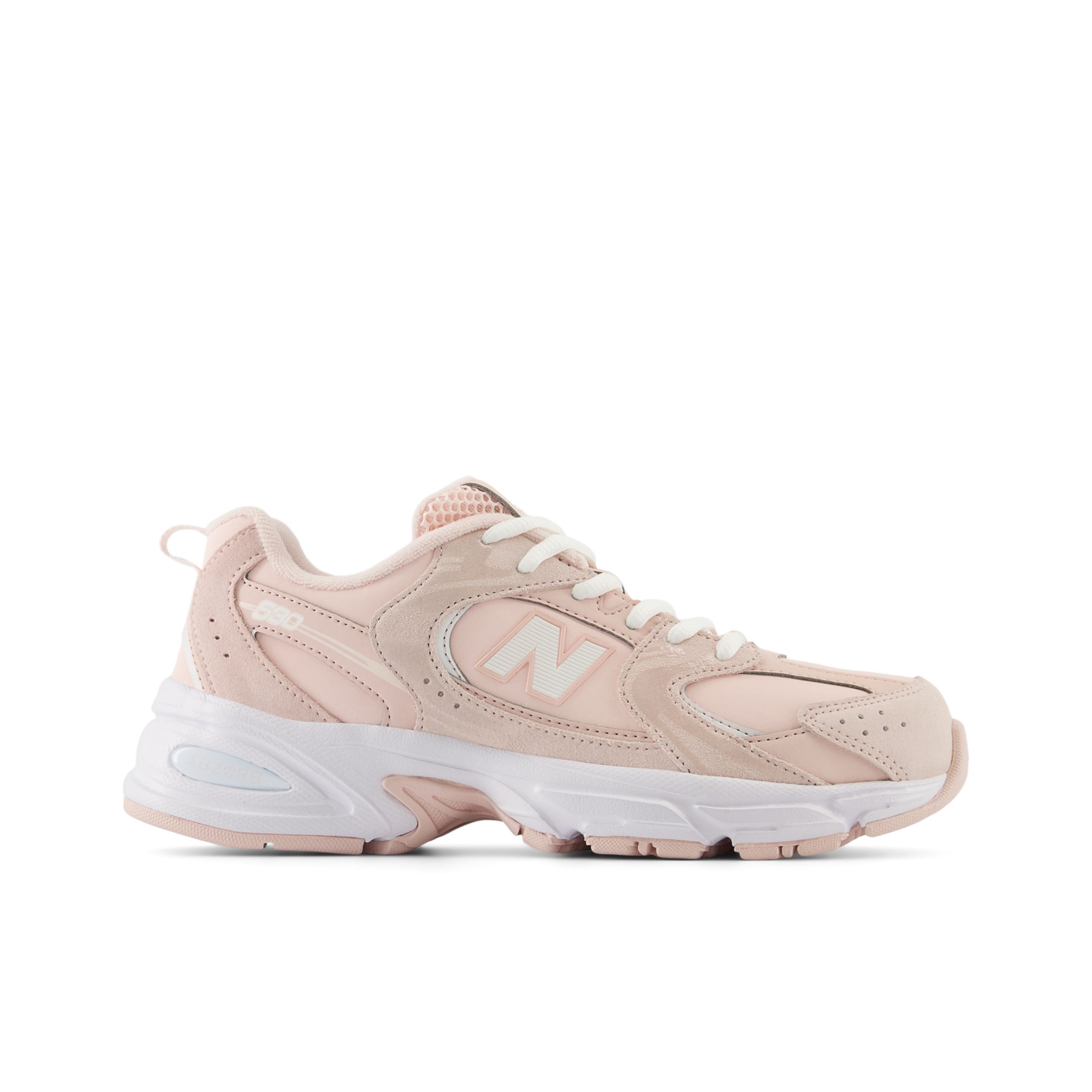 New Balance Kids' 530 in Pink/White Synthetic, size 5