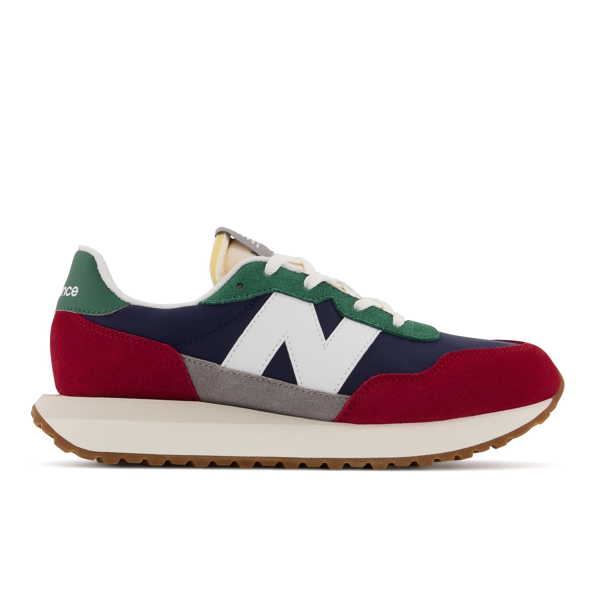 new balance enfant 237 en rouge/bleu, synthetic, taille 38.5