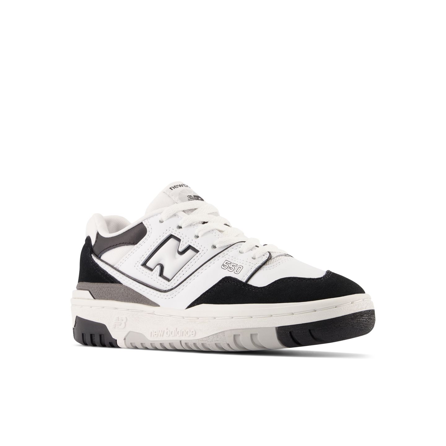 Детские кроссовки New Balance 550 Lace, цвет: Белый / Чёрный — фото 2
