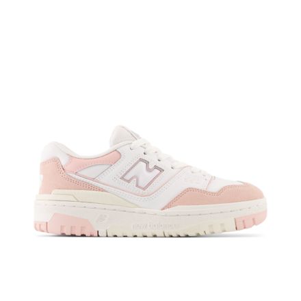 New Balance Kids' 550 - White/Pink (Size 7)