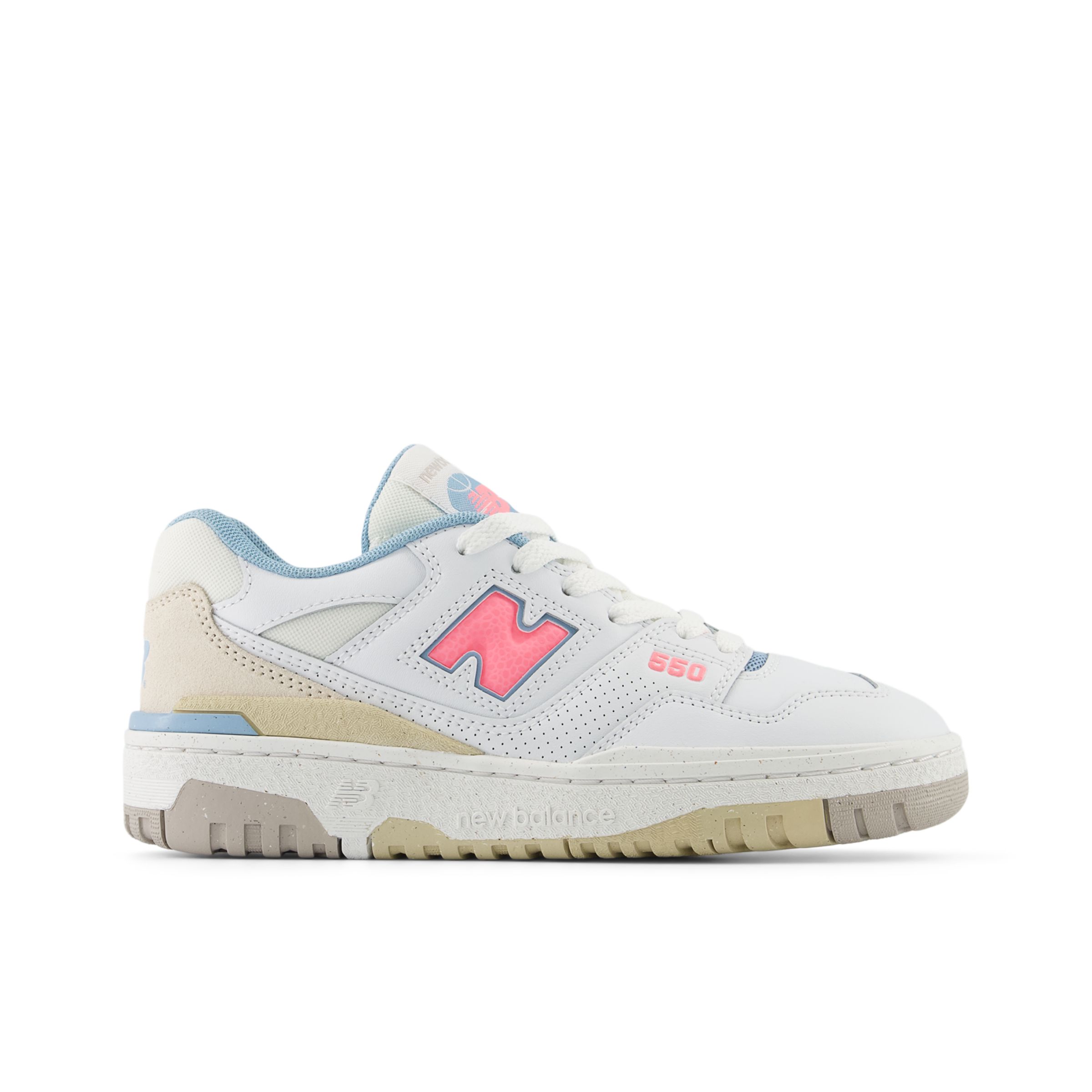 

New Balance Kids' 550 White/Pink - White/Pink