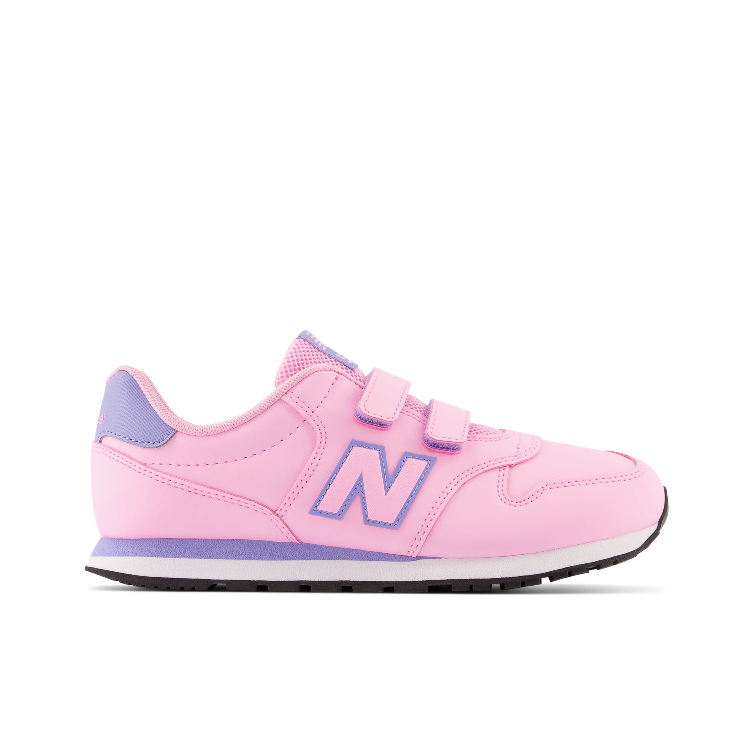 New Balance Enfant 500 Hook & Loop en Pink/Rose/Purple/Violet, Synthetic, Taille 38