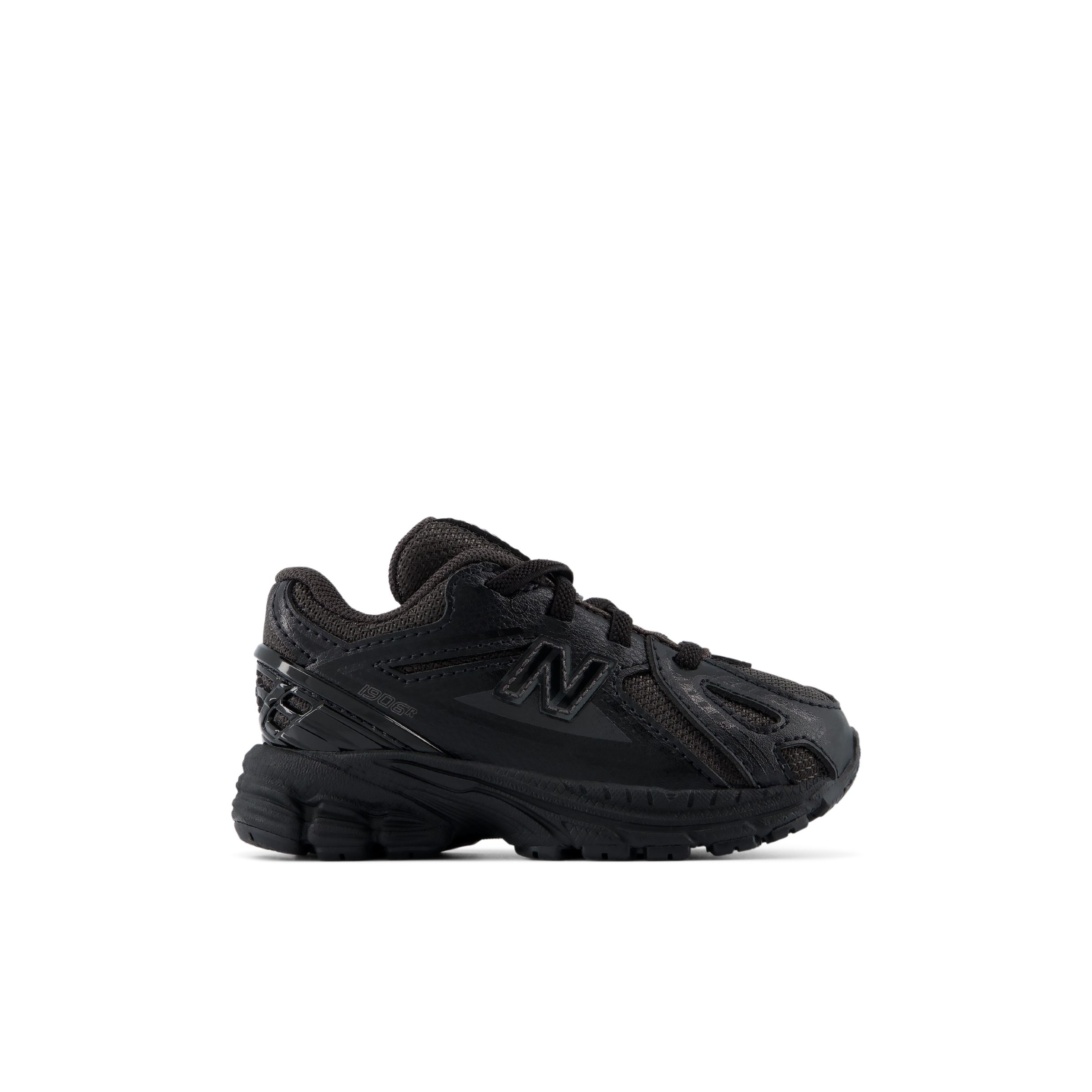 New Balance Barn 1906 Bungee Lace i Svart/Gr&aring; Syntetisk, Storlek 17