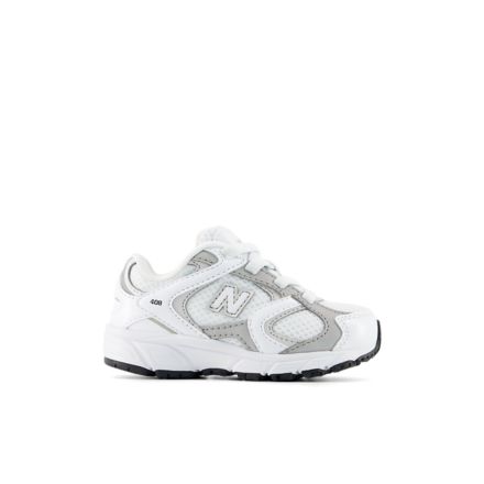 408 Bungee Lace, NB 103 WHITE with SILVER METALLIC, I4081Q1