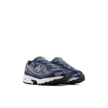 740 BUNGEE LACE, SHADOW BLUE with NB NAVY, I74022B