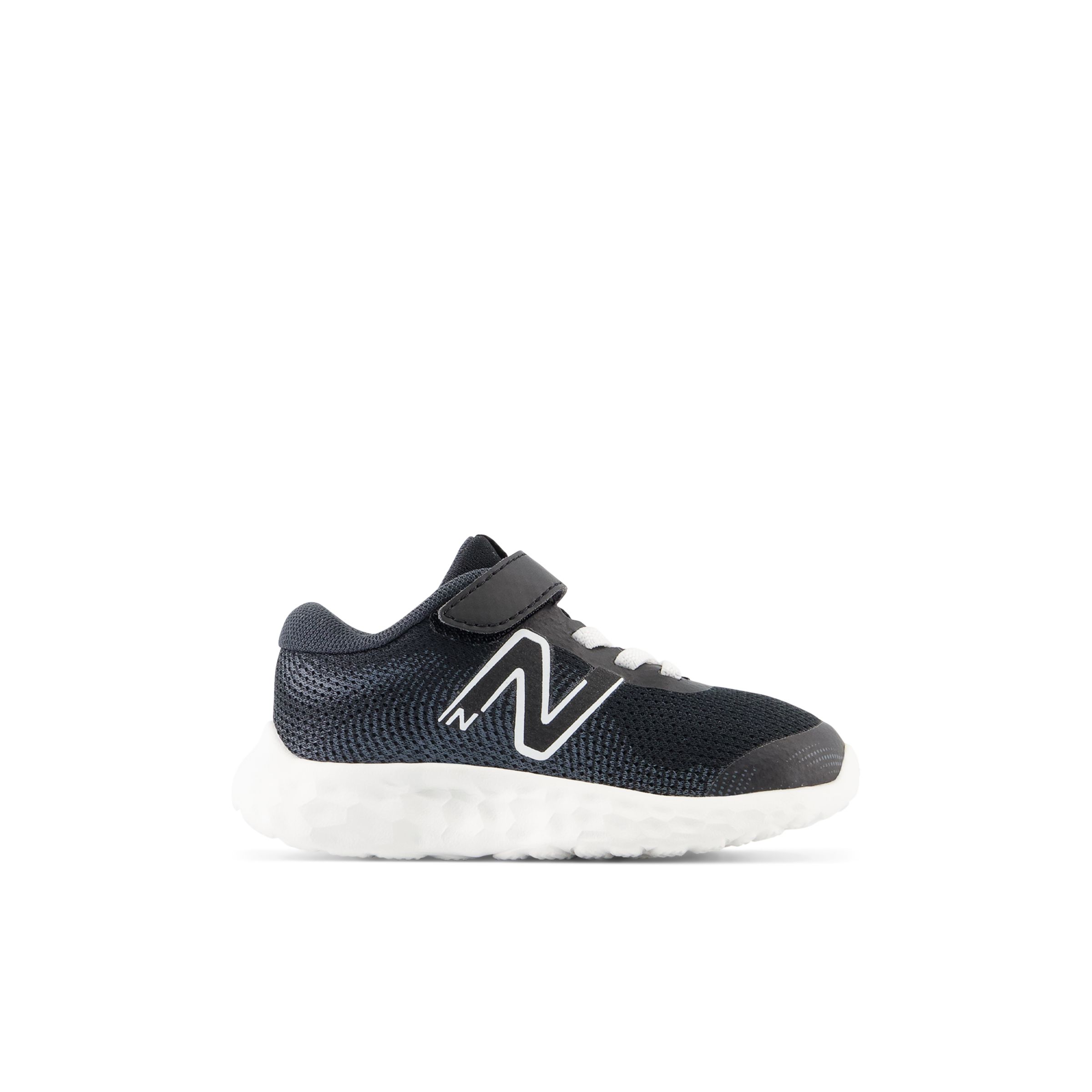 Shop New Balance Kinder 520v8 Bungee Lace In Black/white/phantom