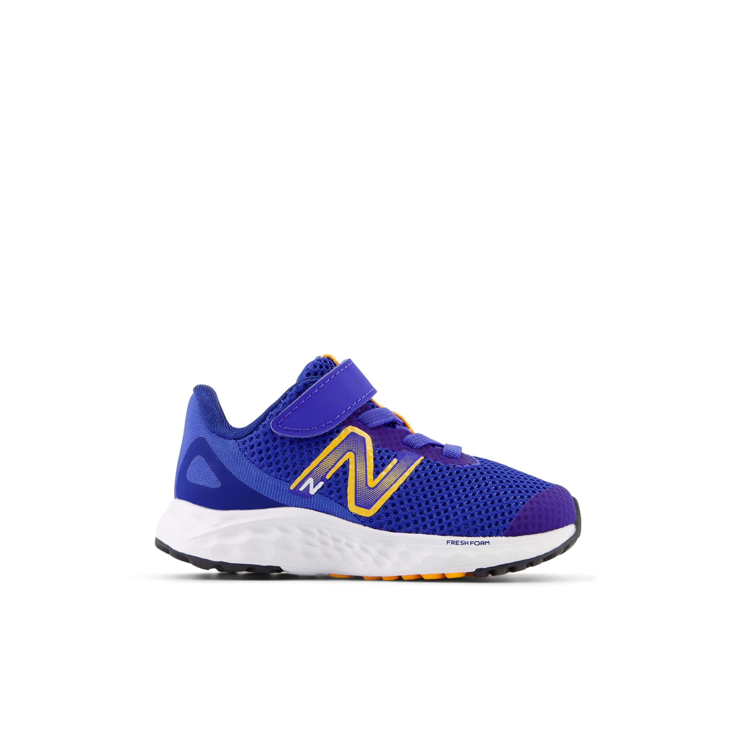 

New Balance Kids' Fresh Foam Arishi v4 Bungee Lace with Top Strap Blue/Orange/White - Blue/Orange/White