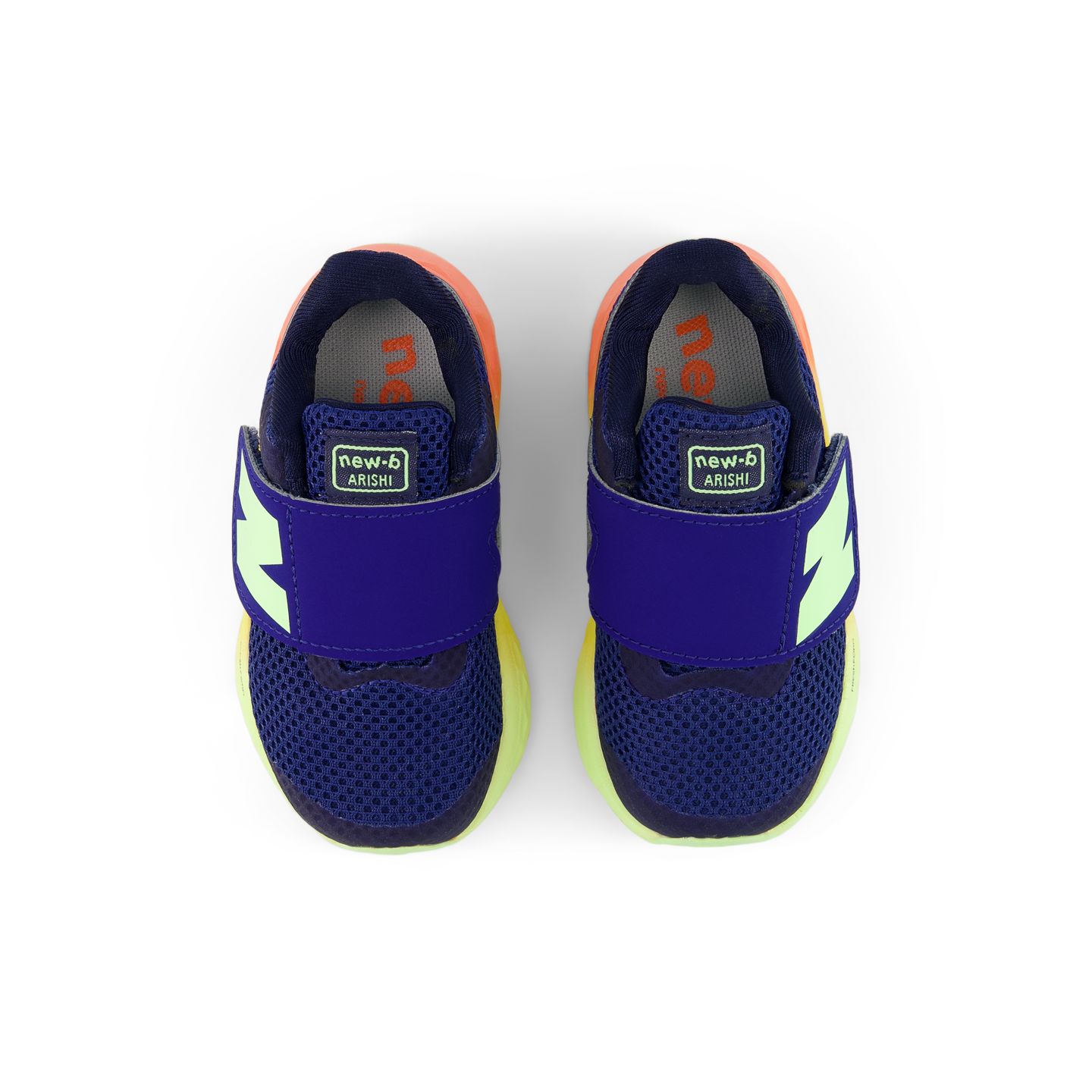 Детские кроссовки New Balance Arishi Hook & Loop, цвет: Синий / Оранжевый — фото 4