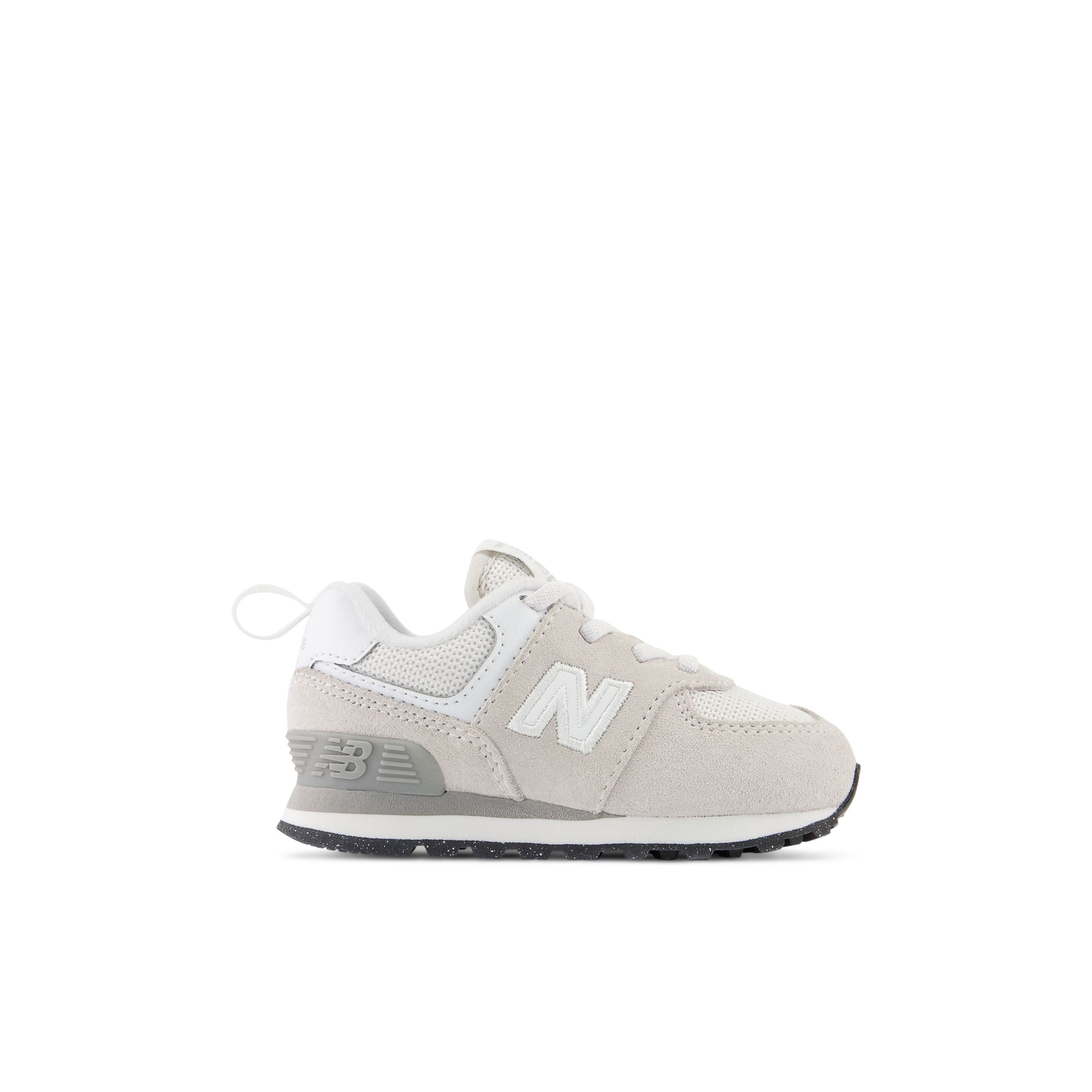 

New Balance Kids' 574 Bungee Lace Grey/White - Grey/White