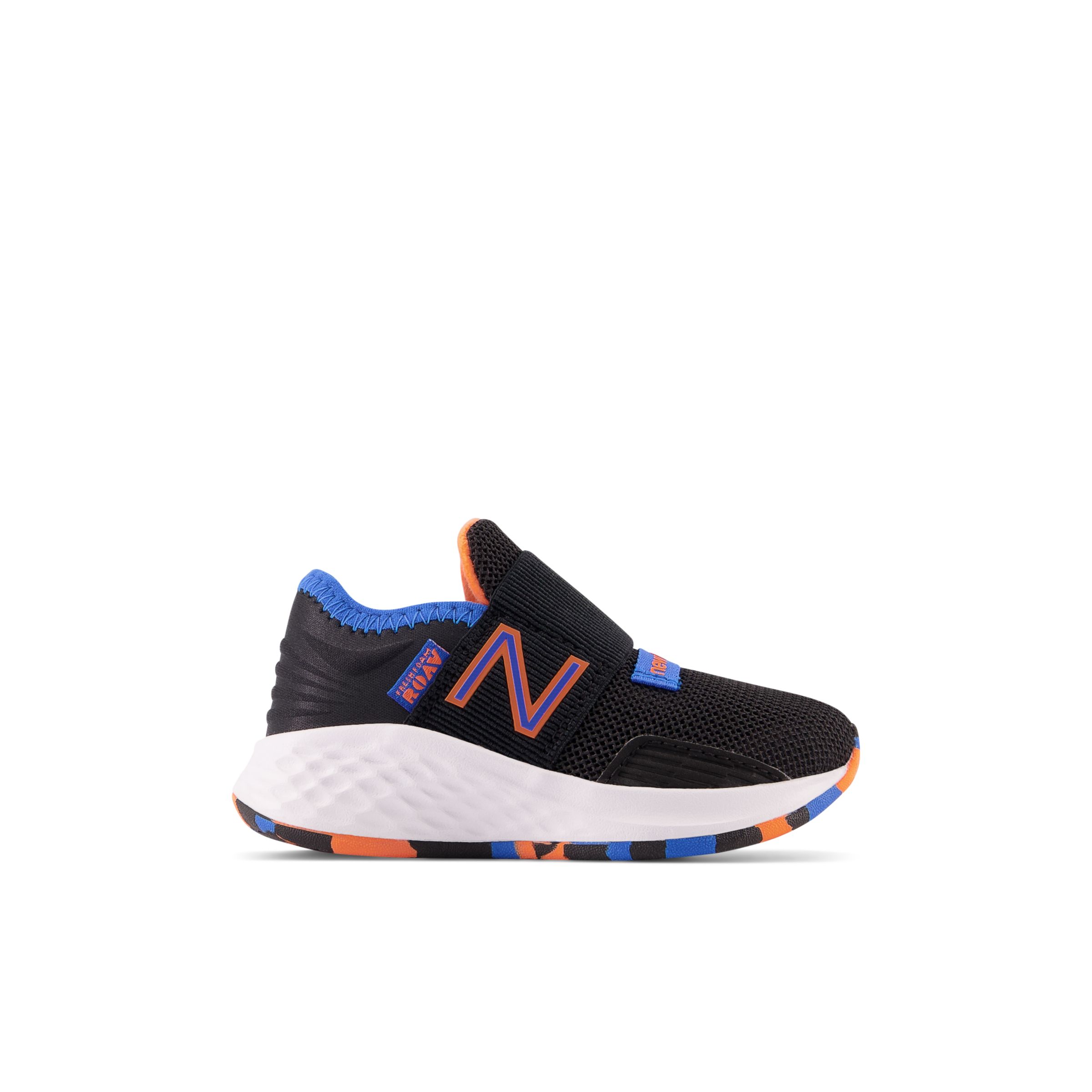 

New Balance Kids' Fresh Foam Roav Slip-On Black/Blue/Orange - Black/Blue/Orange