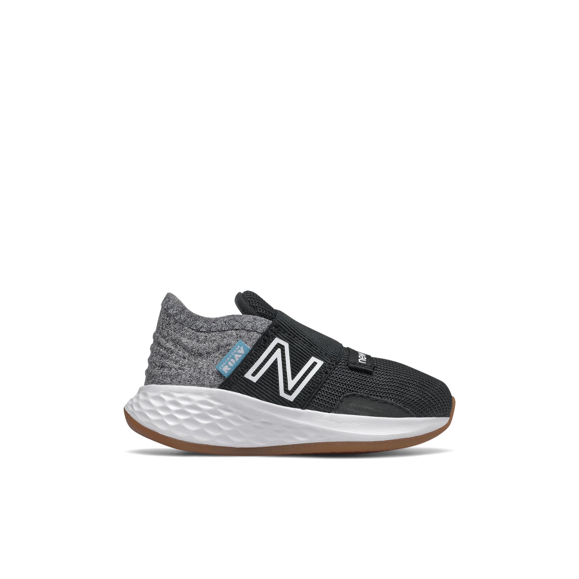 

New Balance Kids' Fresh Foam Roav Tee Shirt Slip-On Black/Grey - Black/Grey