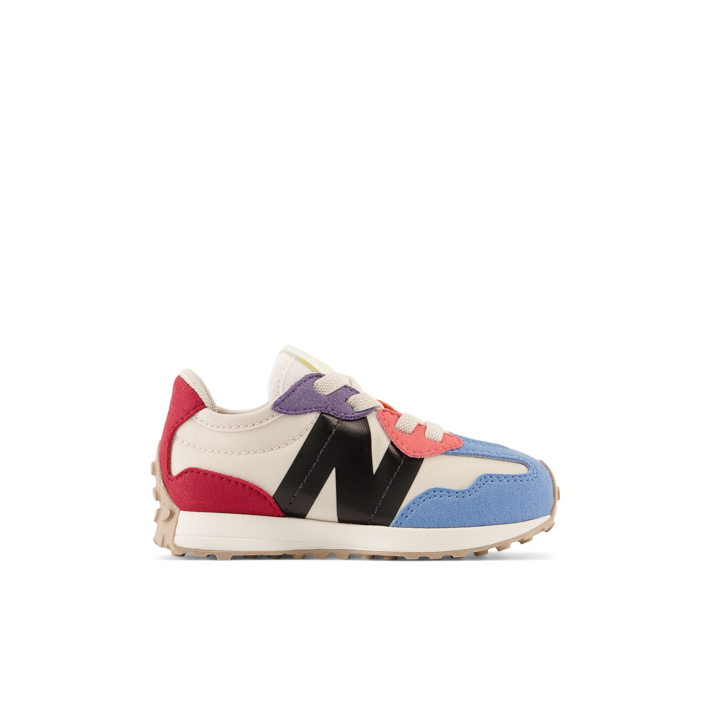 New Balance Crian?a 327 Bungee Lace in Preto, Synthetic, Tamanho 20