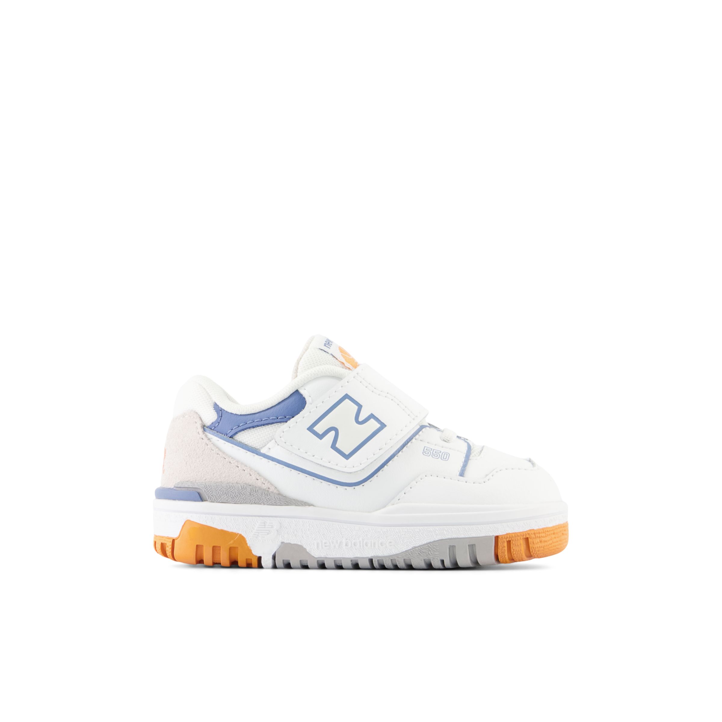 

New Balance Kids' 550 Bungee Lace with Top Strap White/Blue - White/Blue