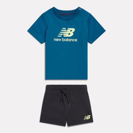 Stacked Logo T-Shirt Short Set, STREAMSONG, IS61I368STS