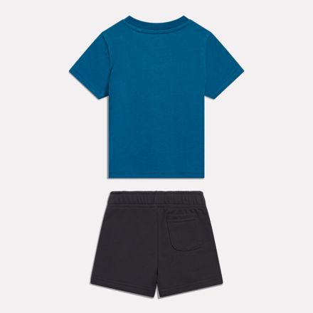 Stacked Logo T-Shirt Short Set, STREAMSONG, IS61I368STS