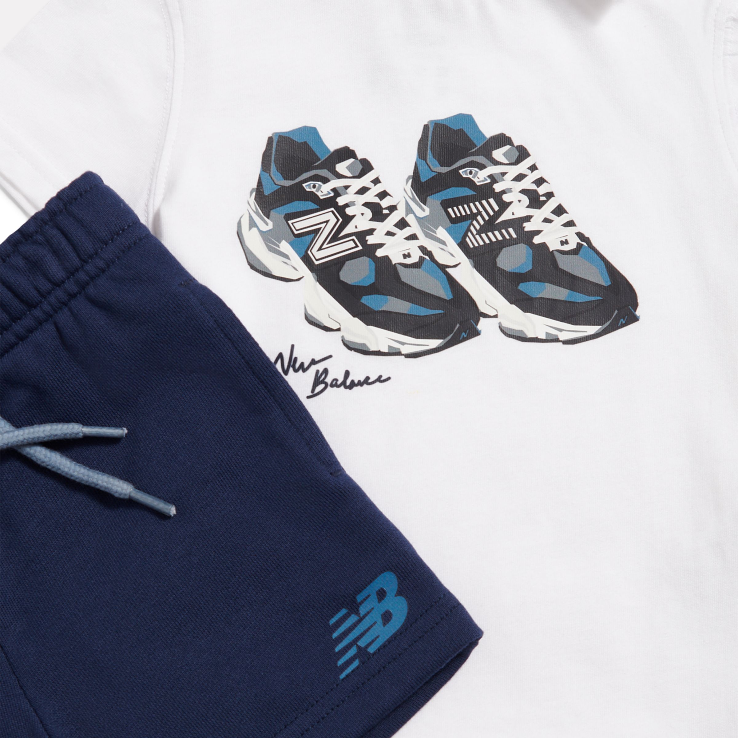 New Balance 9060 Graphic T-Shirt & Short Set, IS62B1HUNNY
