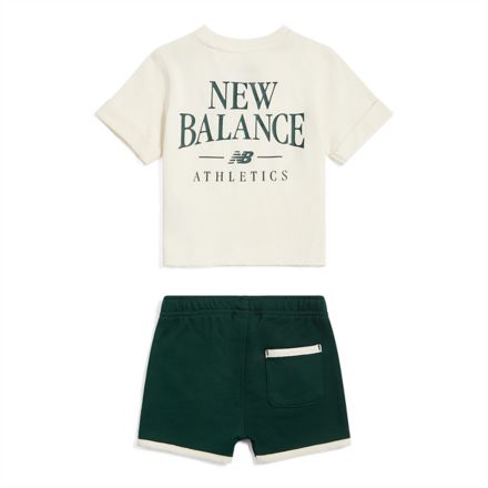 NB Athletics Arched T-Shirt & Short Set, ANGORA, IS62J570AGA