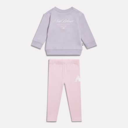 Script Graphic Crew & Legging Set, SMOKED VIOLET, IS62K07JSMV