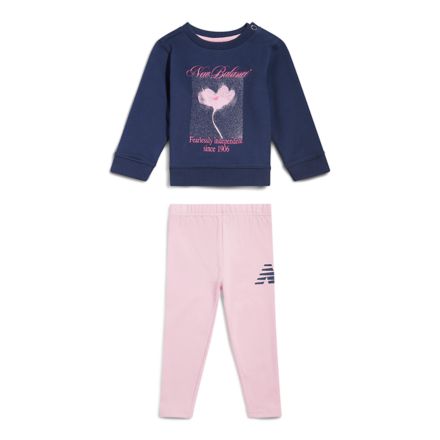Floral Graphic Crew & Legging Set, NB NAVY, IS62O7DHNNY