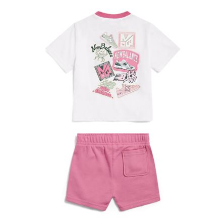 Sticker Graphic T-Shirt & Short Set, BRIGHT WHITE, ISM6E2BWE