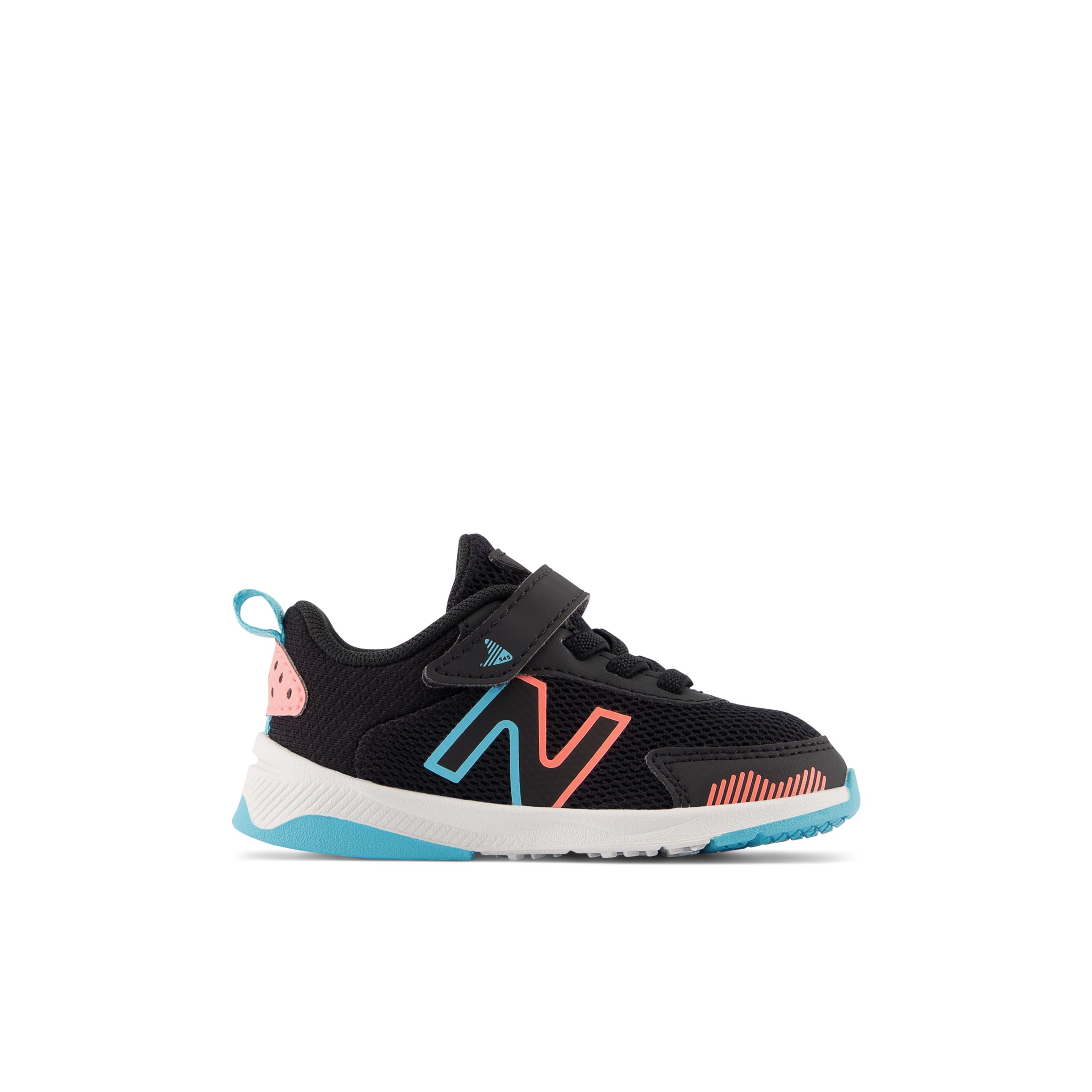 

New Balance Kids' Dynasoft 545 Bungee Lace with Top Strap Black/Pink/Blue - Black/Pink/Blue