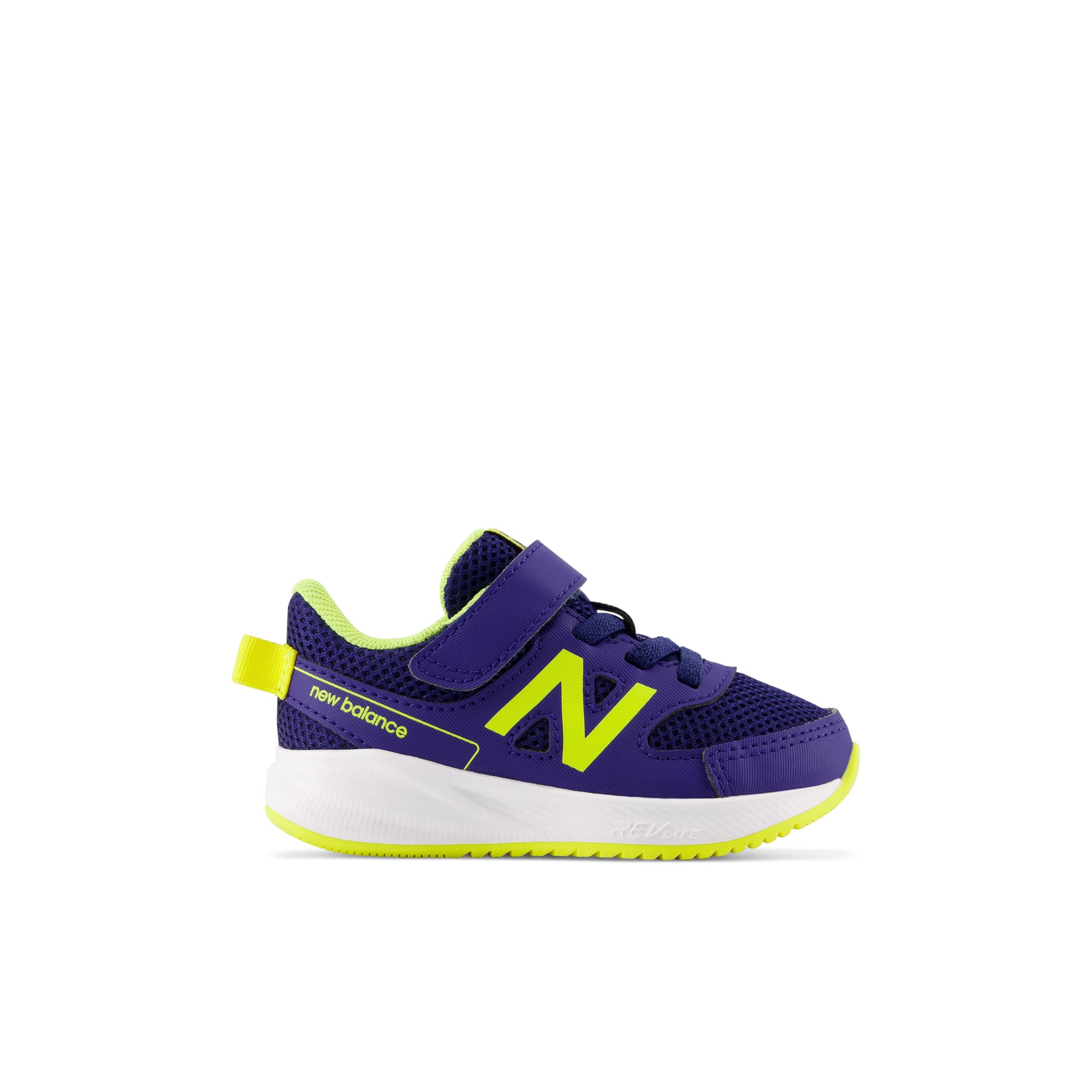 

New Balance Enfant 570v3 Bungee Lace with Top Strap en Bleu/Jaune/Blanc, Mesh, Taille 27.5