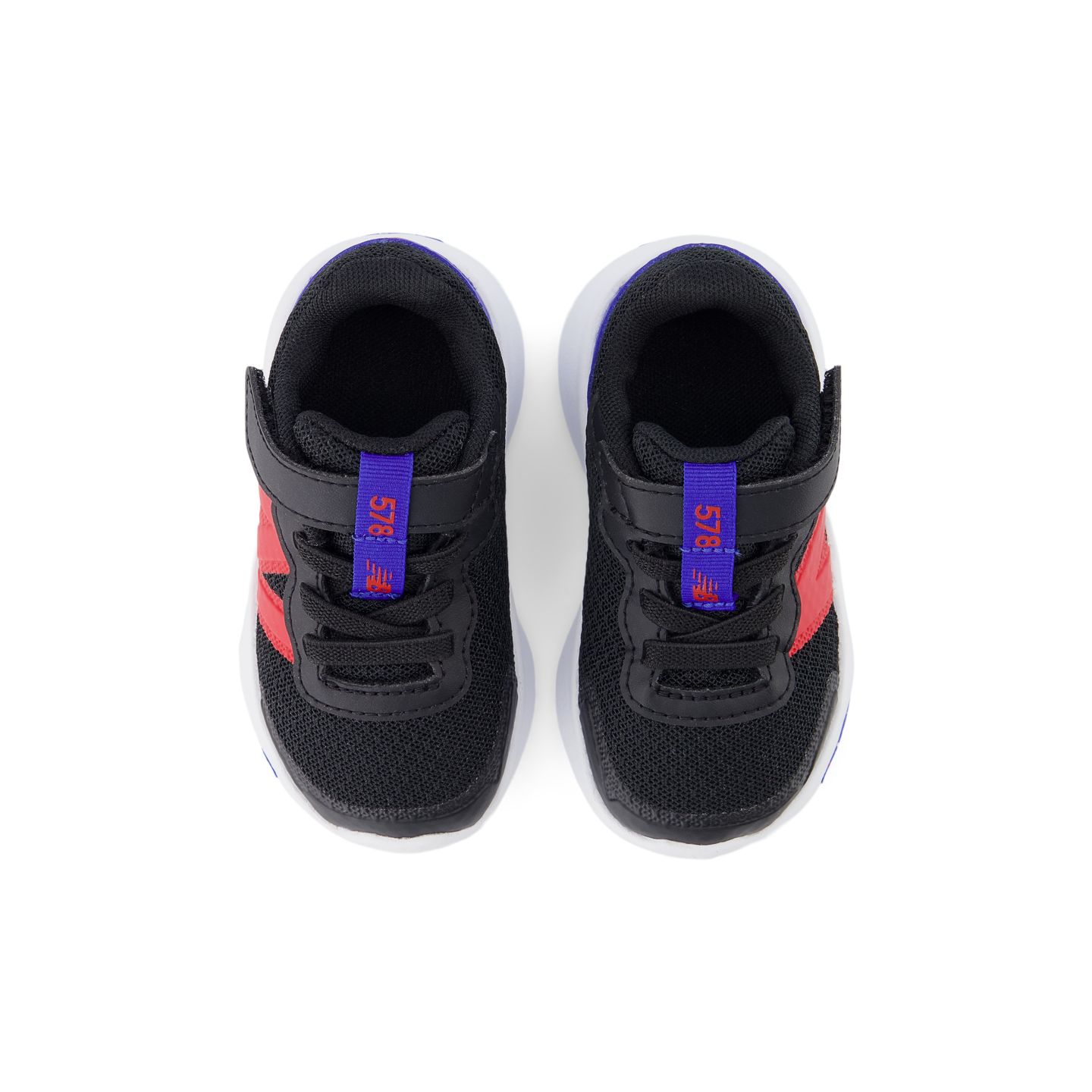 Обувь New Balance 578v1 Bungee Lace with Top Strap для детей, цвет: Чёрный / Красный — фото 3