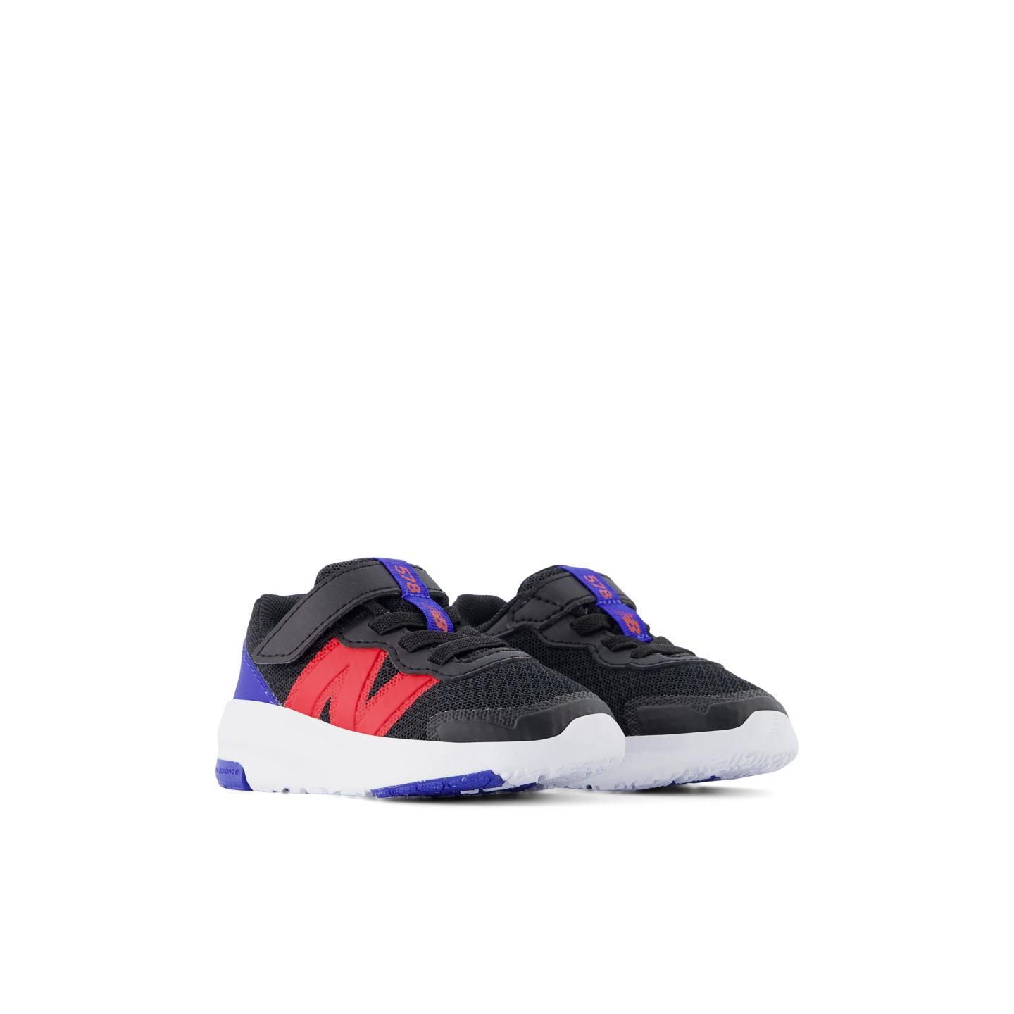 Обувь New Balance 578v1 Bungee Lace with Top Strap для детей, цвет: Чёрный / Красный — фото 2