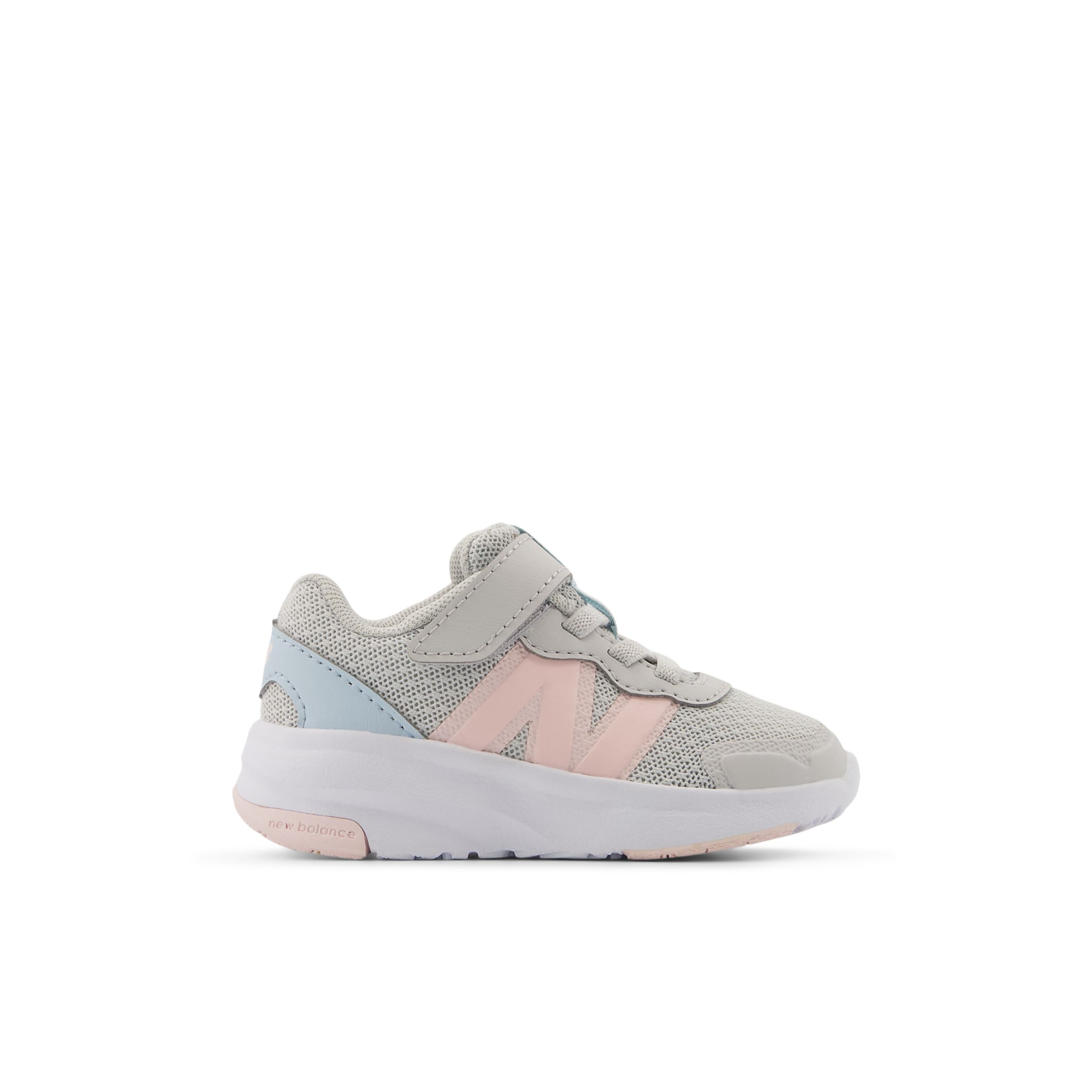 

New Balance Kids' 578v1 Bungee Lace with Top Strap Grey/Pink/Blue - Grey/Pink/Blue