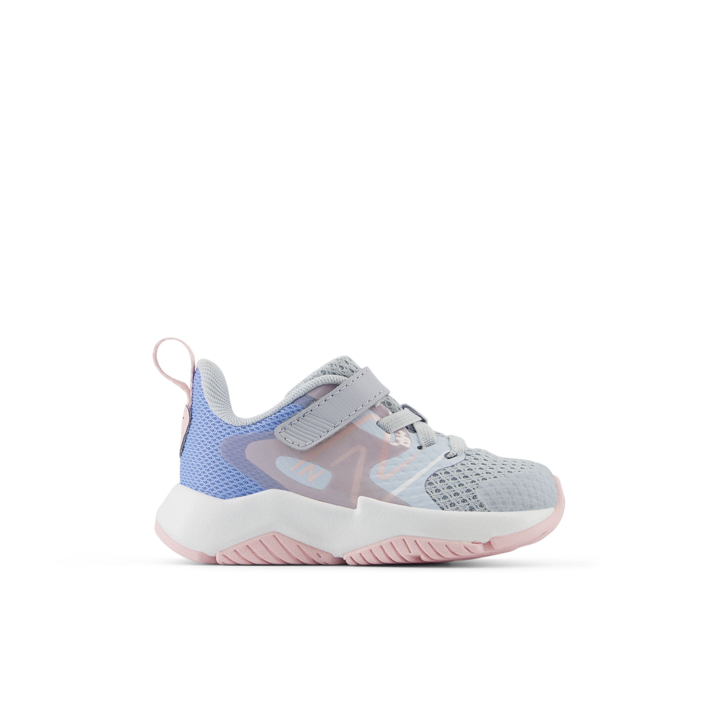 

New Balance Kids' Rave Run v2 Bungee Lace with Top Strap Blue/Grey/Pink - Blue/Grey/Pink