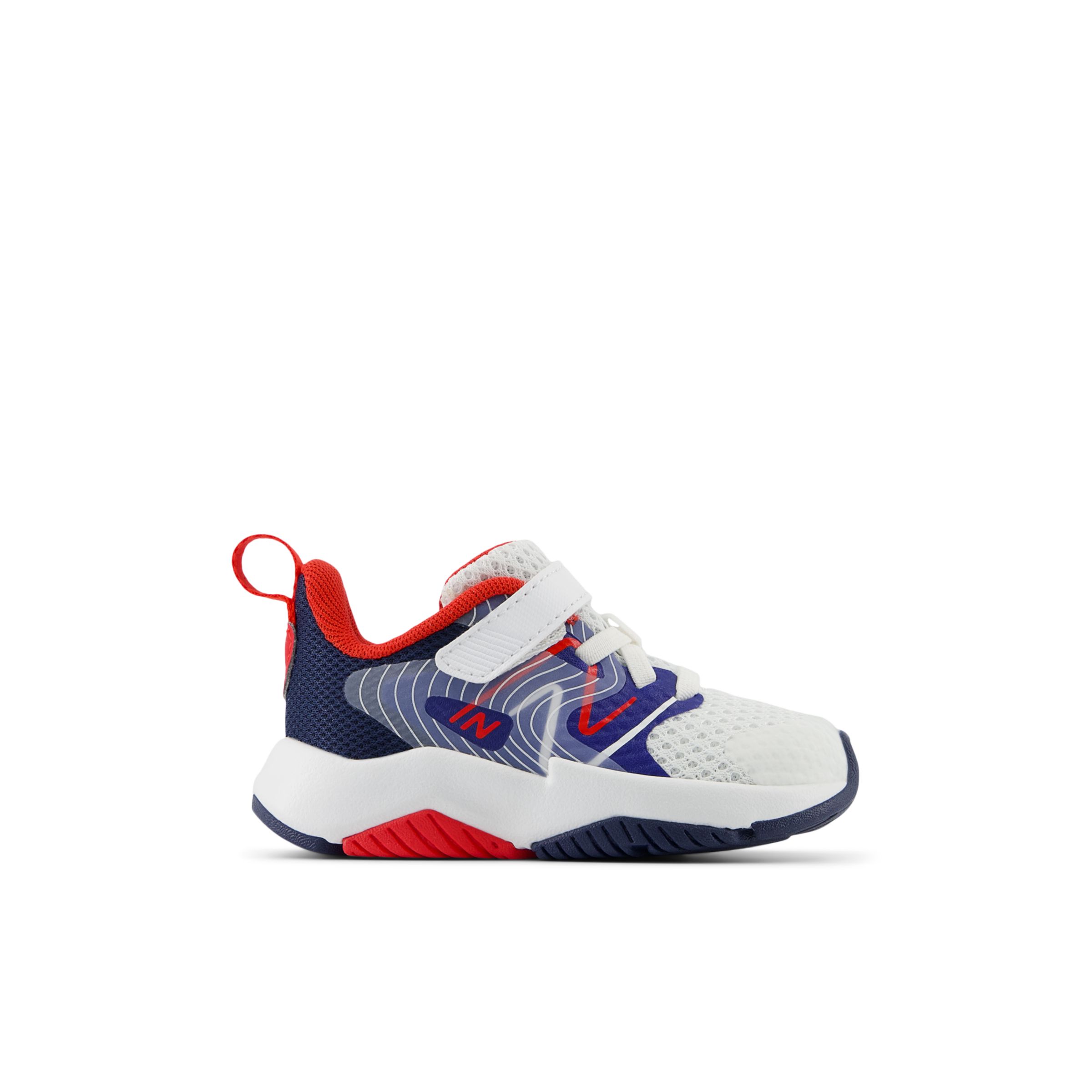 

New Balance Kids' Rave Run v2 Bungee Lace with Top Strap Blue/White/Red - Blue/White/Red